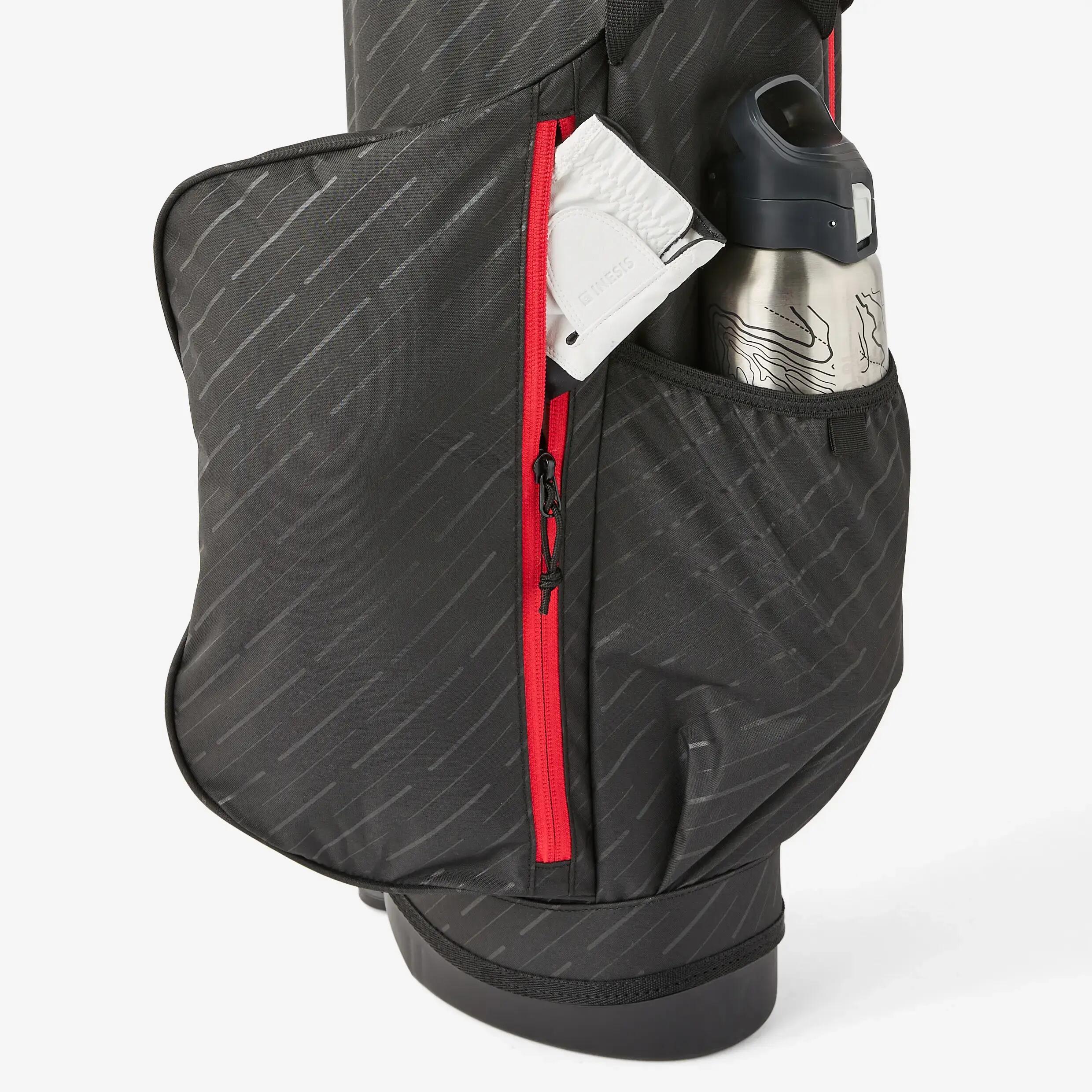 Ultralight golf stand bag navy black and red -  5