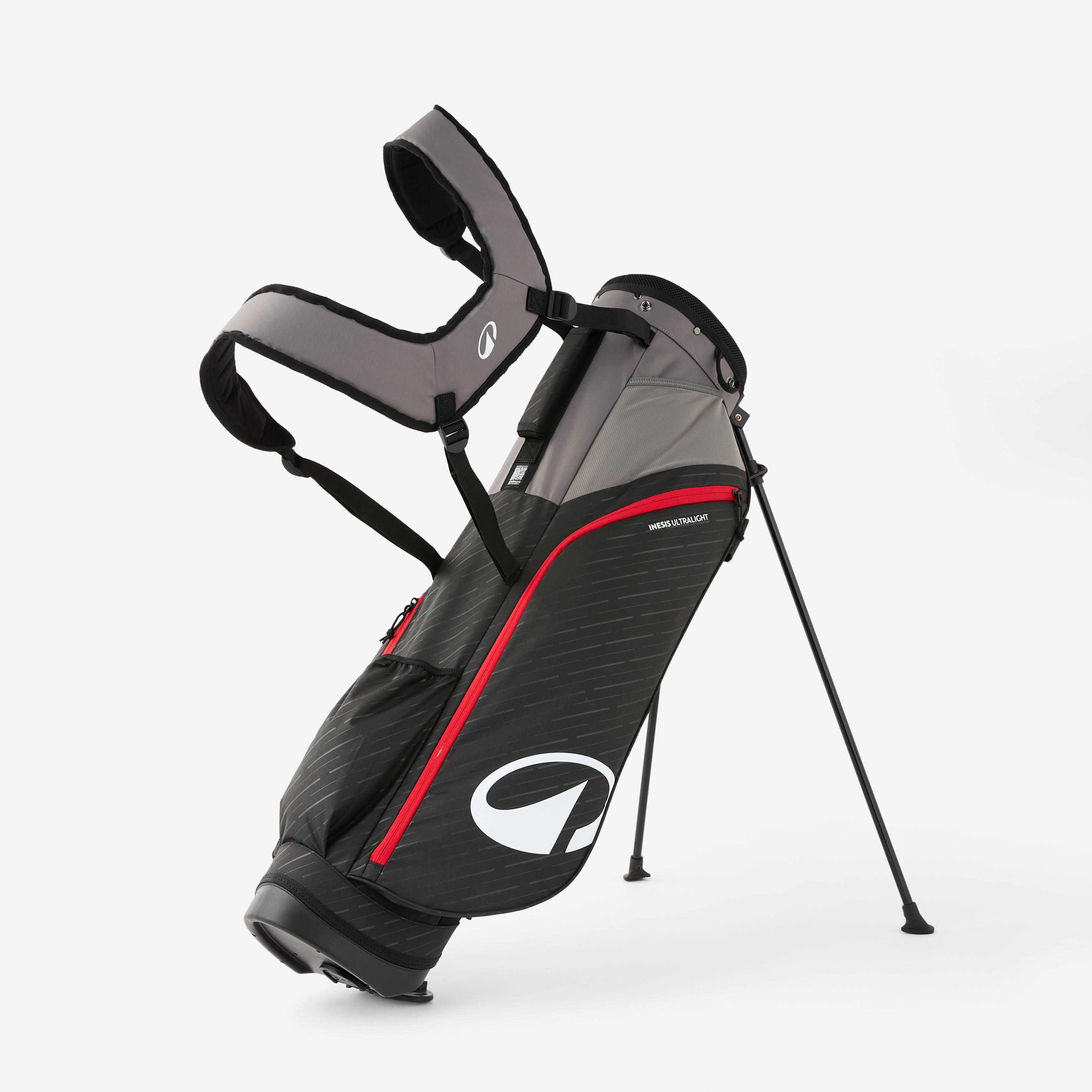 Ultralight golf stand bag navy black and red