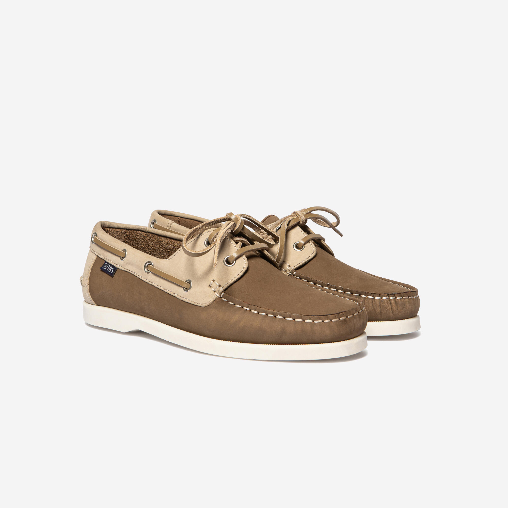 Chaussures bateau cuir homme Hellios marron 4/4