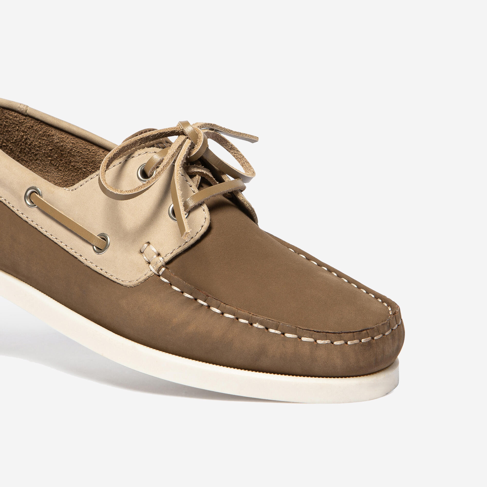 Chaussures bateau cuir homme Hellios marron 2/4