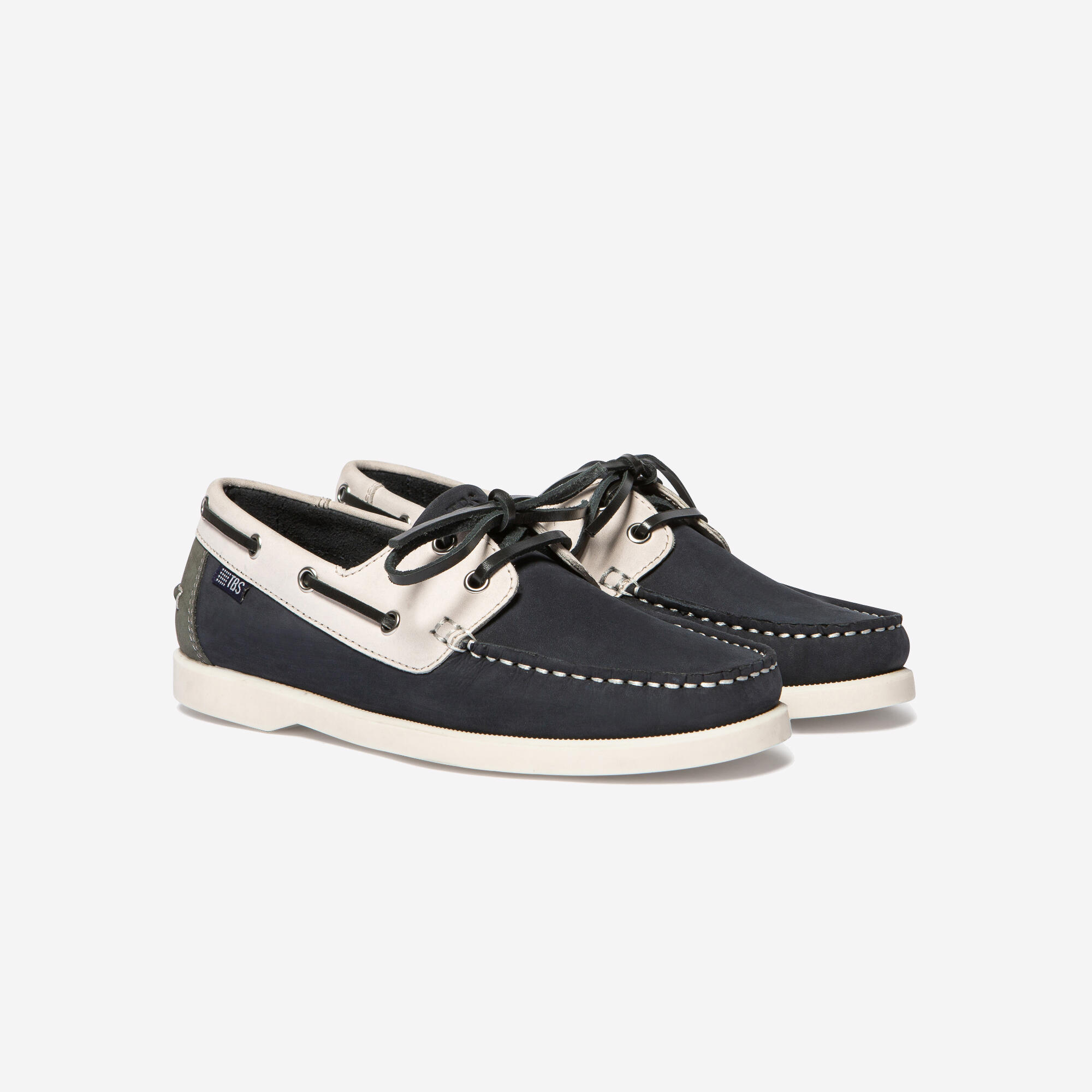 Chaussures bateau cuir femme Heliane bleu 2/2