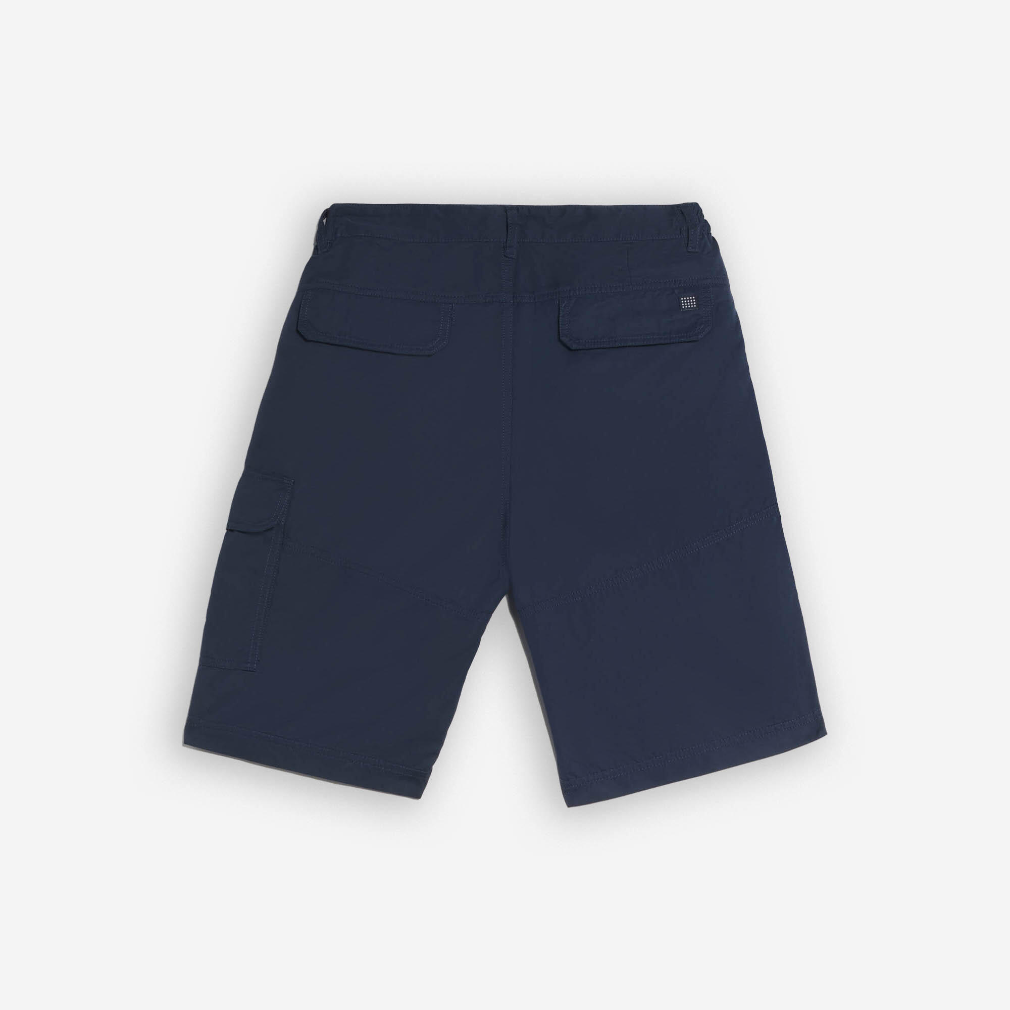Bermuda avec ceinture semi-élastiquée bleu 2/2