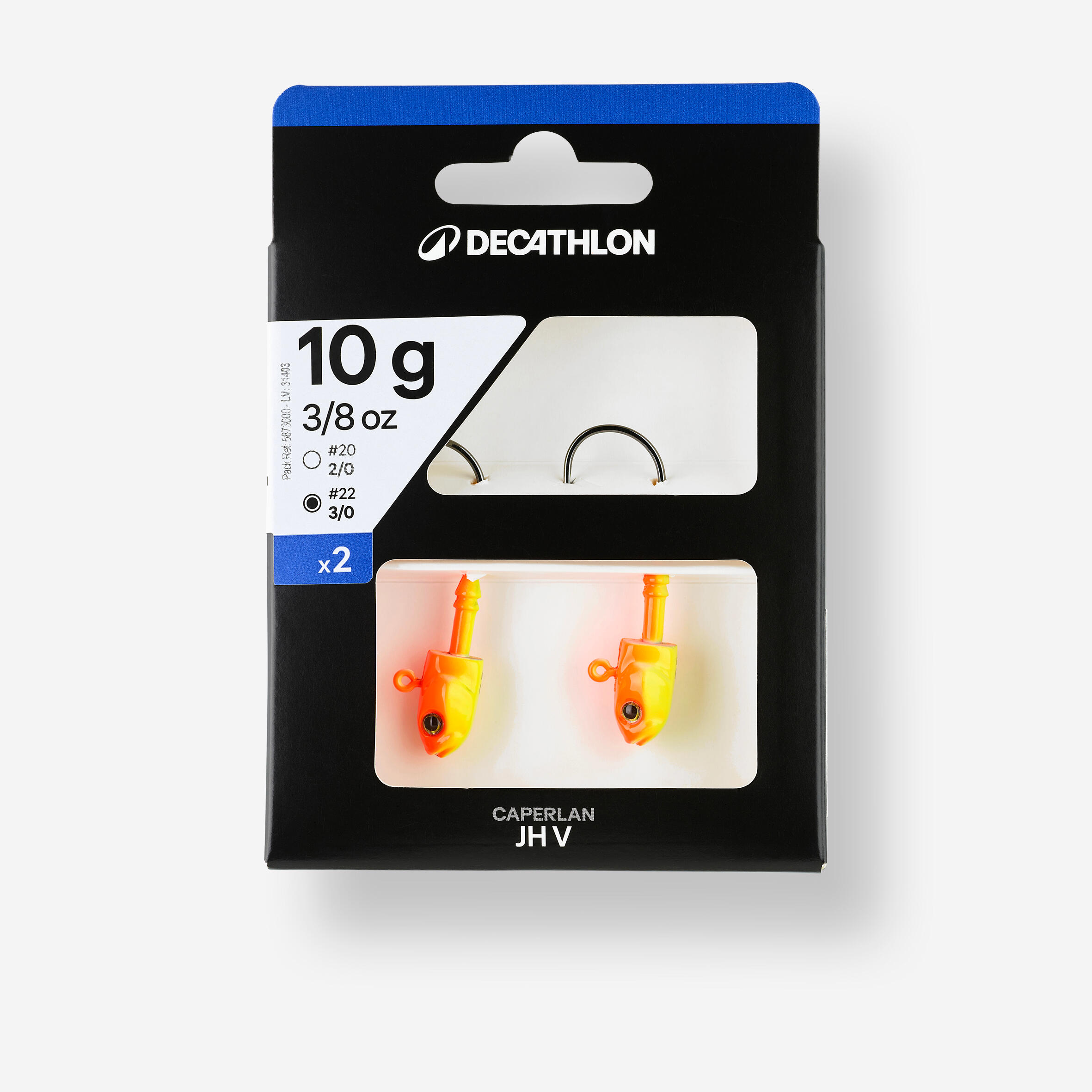 Cabeças Chumbadas Pesca com Amostras Flexíveis em Linear ou Vertical JH V Fluo 5/16