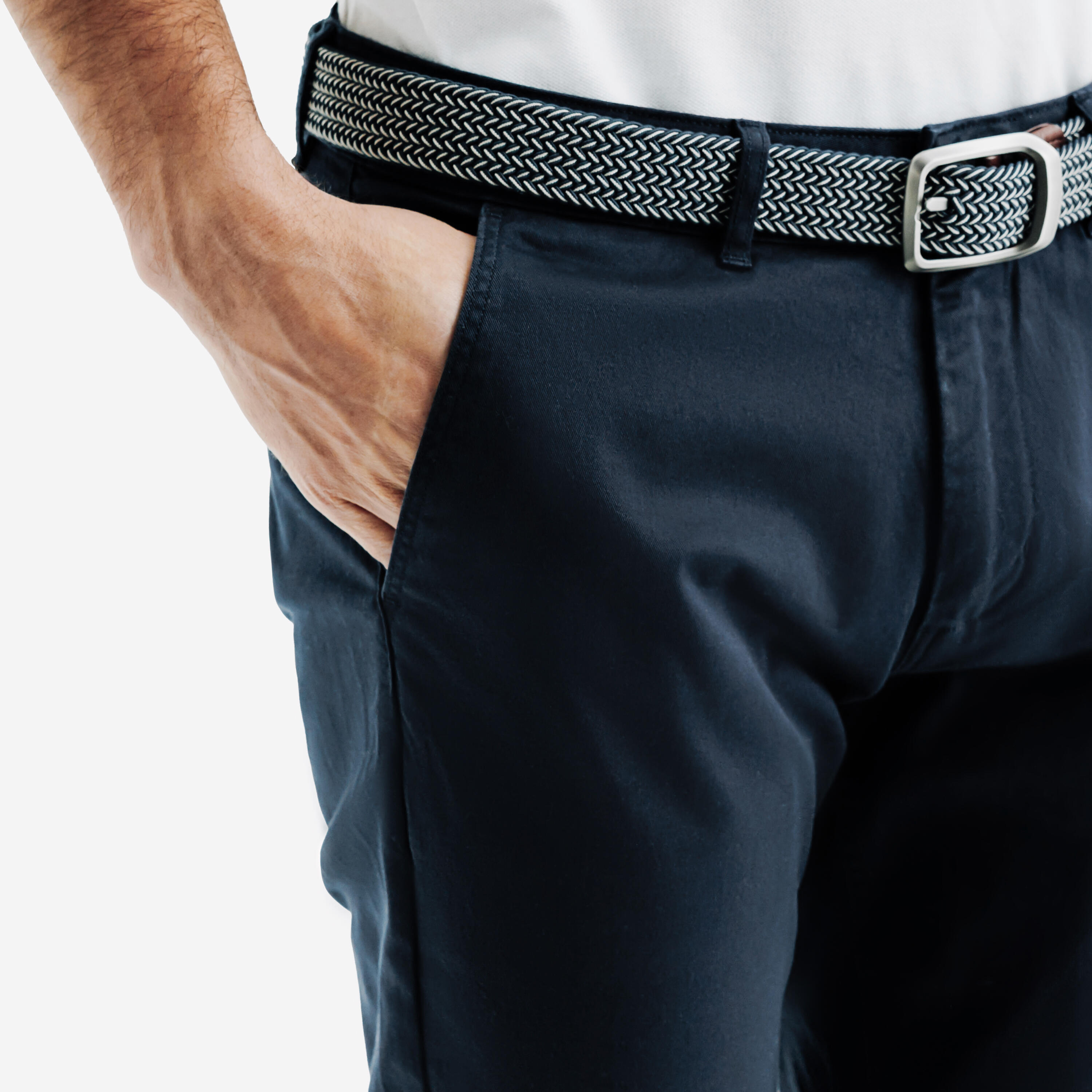 Men’s Cotton Golf Pants - MW 500 Navy - INESIS