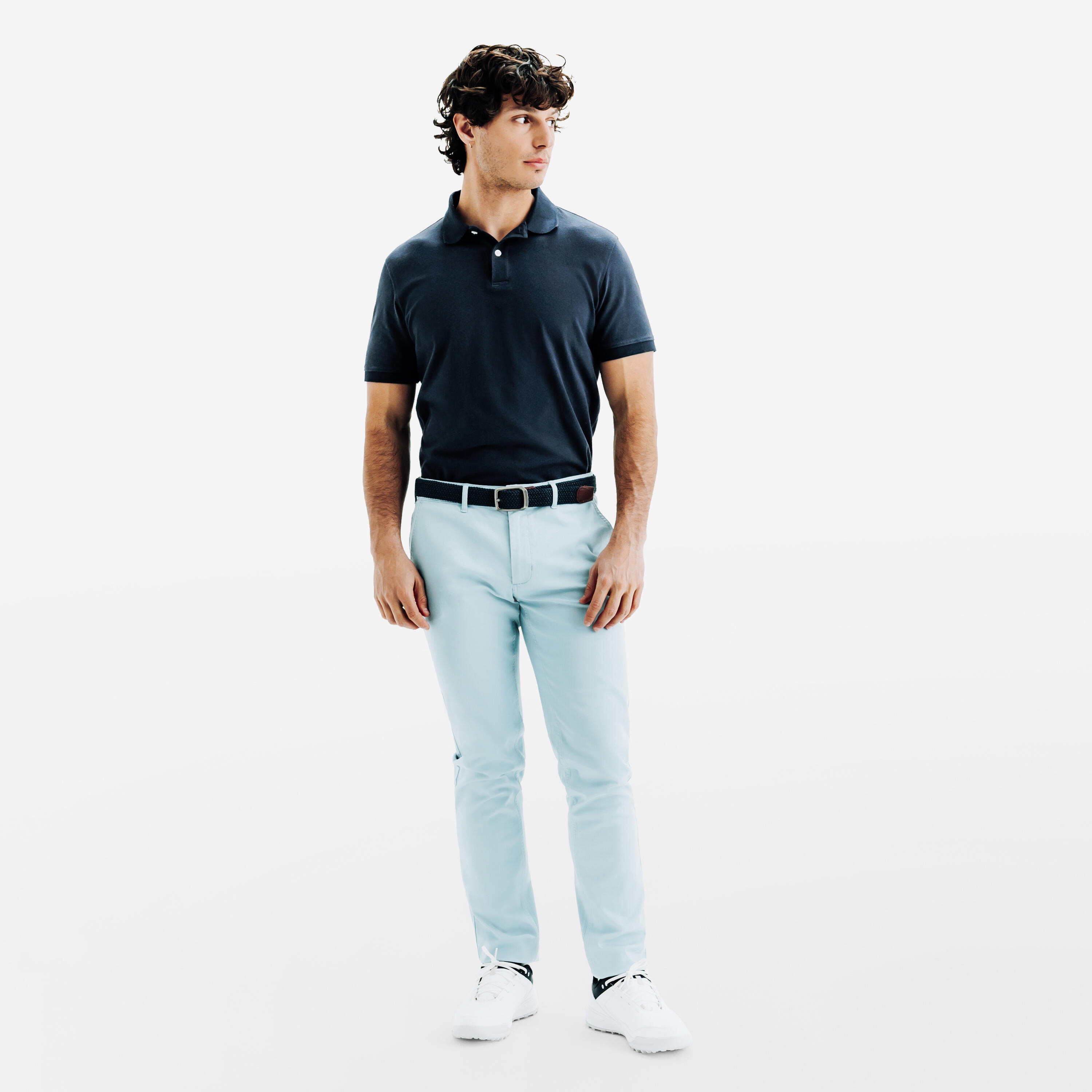 Pantalon golf chino coton Homme, MW500 bleu 2/5