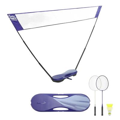 Badmintonnet en -set fun set 3 meter koningsblauw