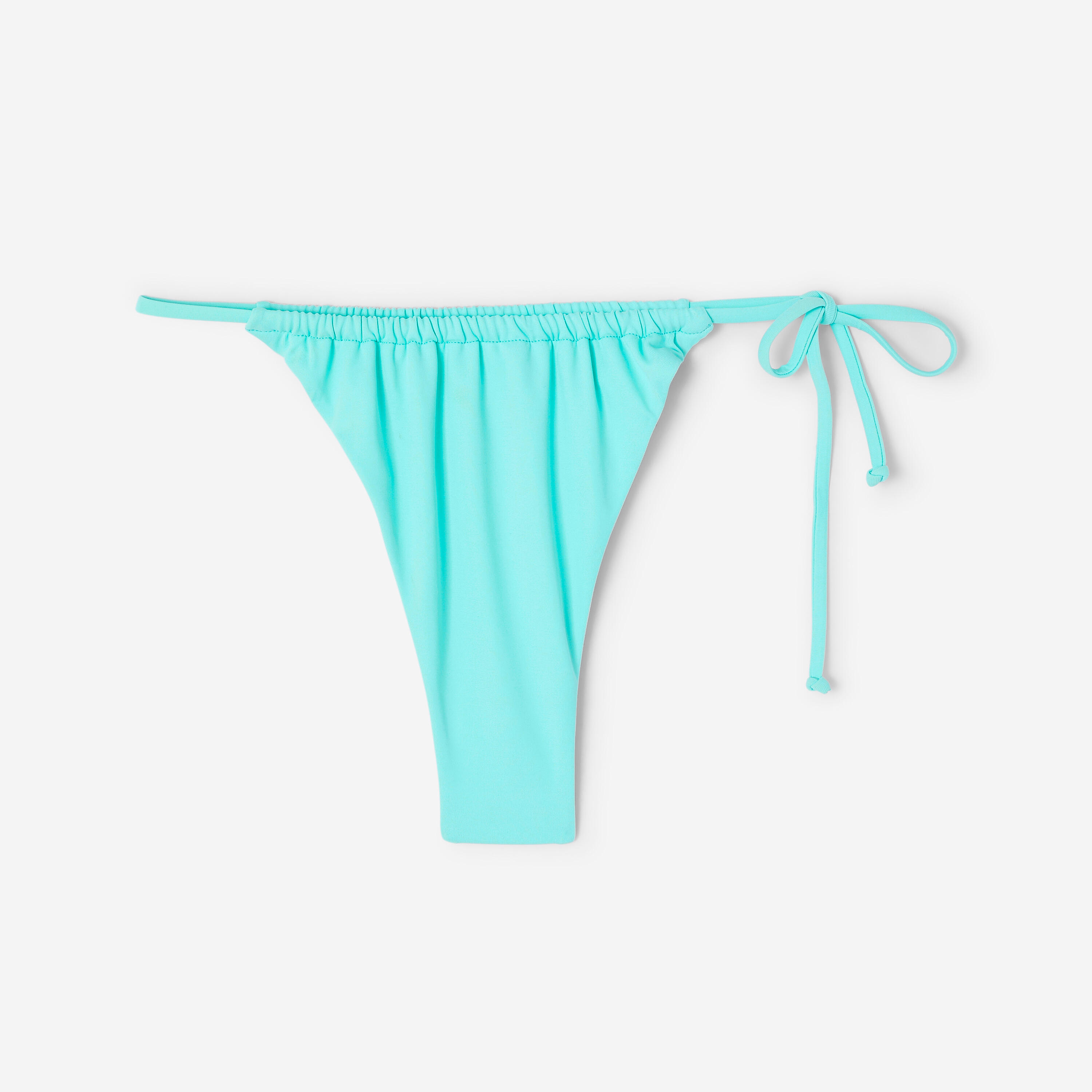 Cuecas de bikini de surf com atilhos mulher, Tie Side Cheeky azul céu 8/10