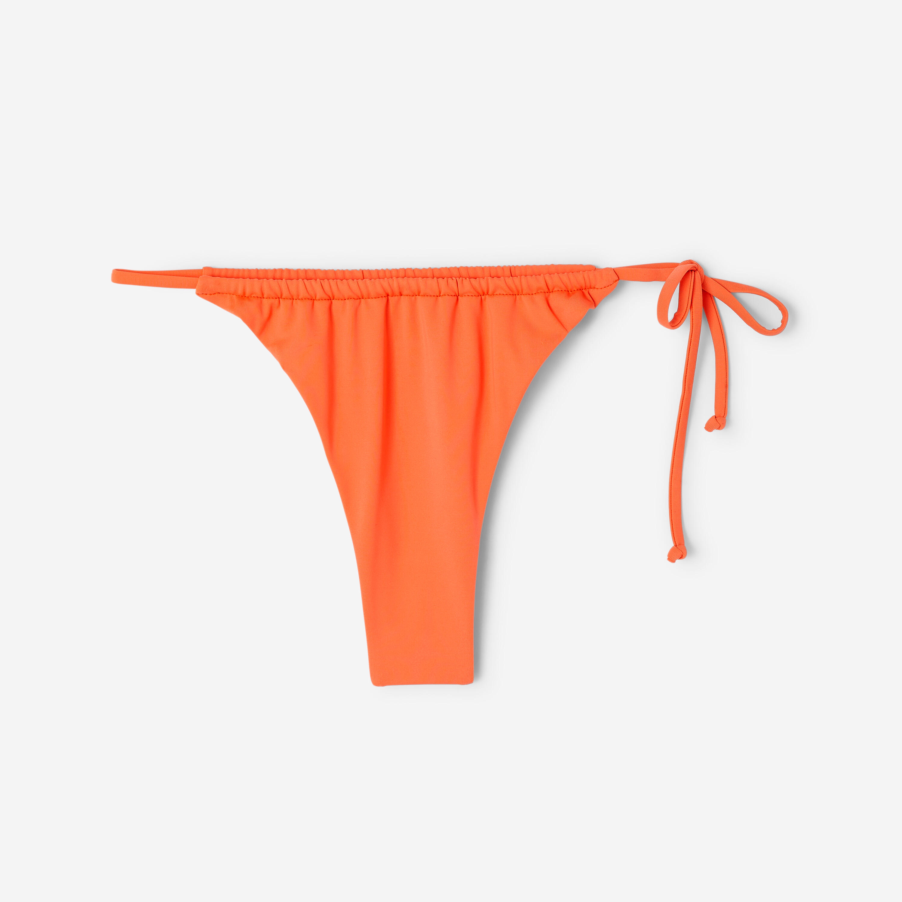 Cuecas de bikini de surf com atilhos mulher, Tie Side Cheeky rosa 8/10