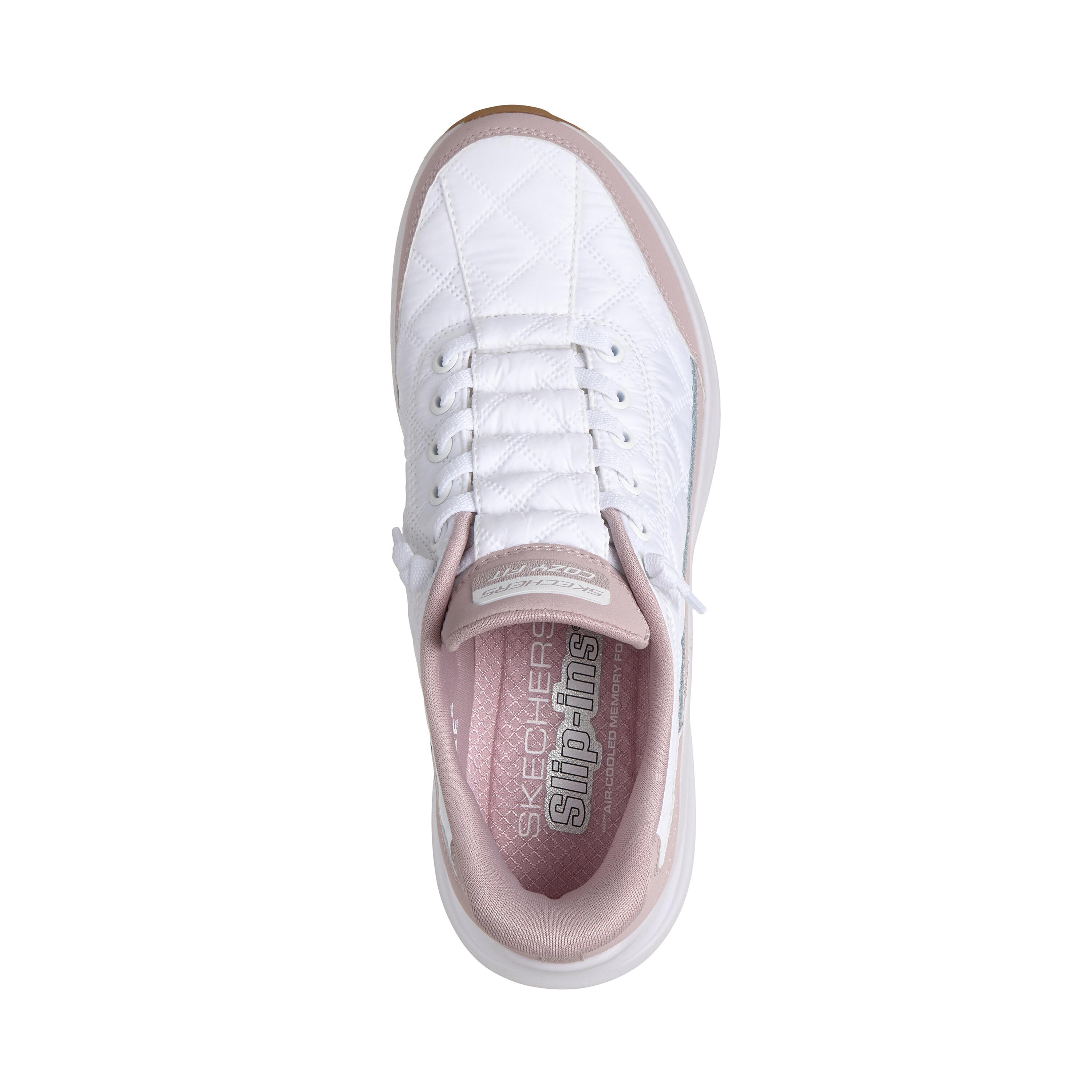 Sneaker Damen, Skechers Slip-ins Cozy Fit, weiss beige 4/4