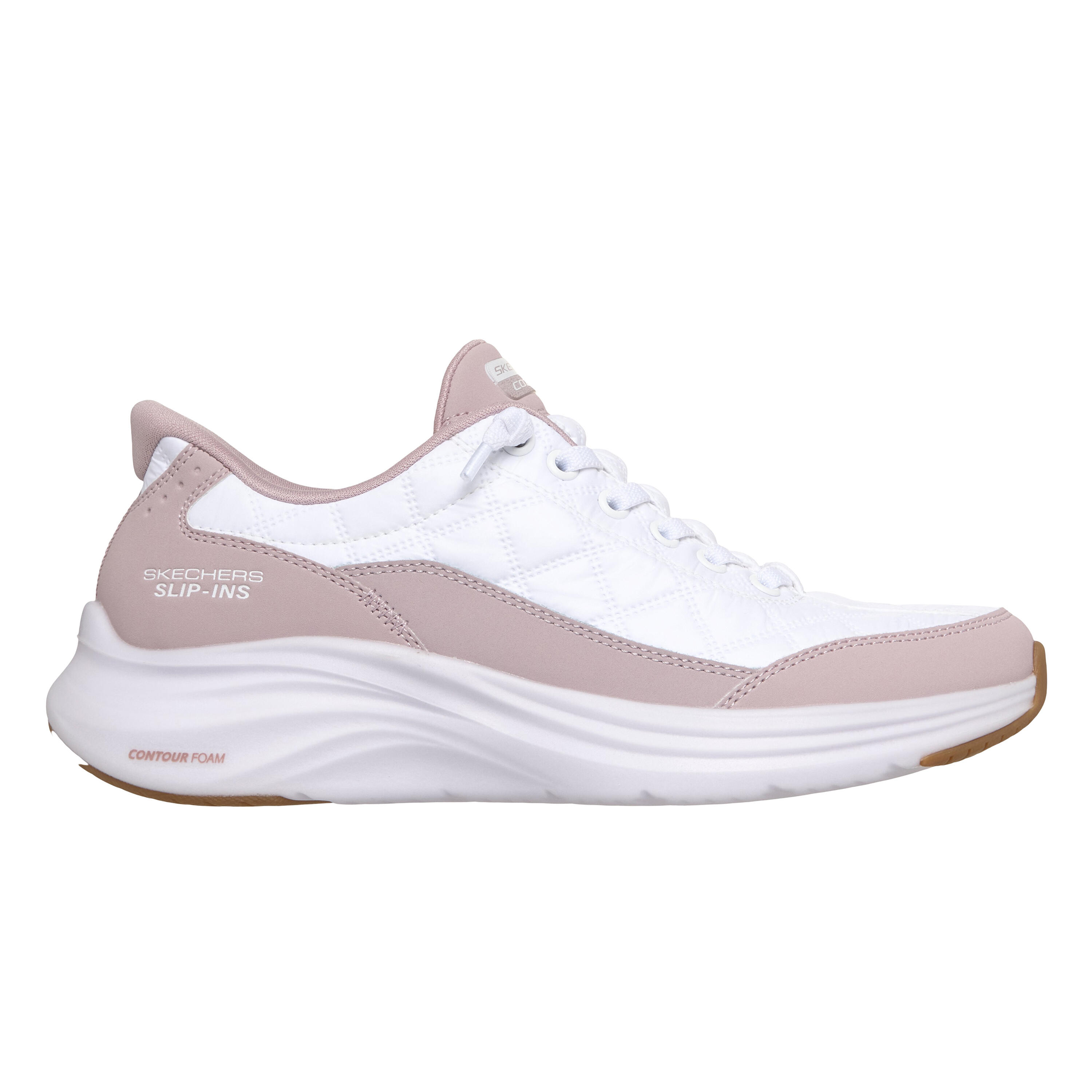 Încălțăminte Skechers Slip-ins Cozy fit, alb-bej, damă