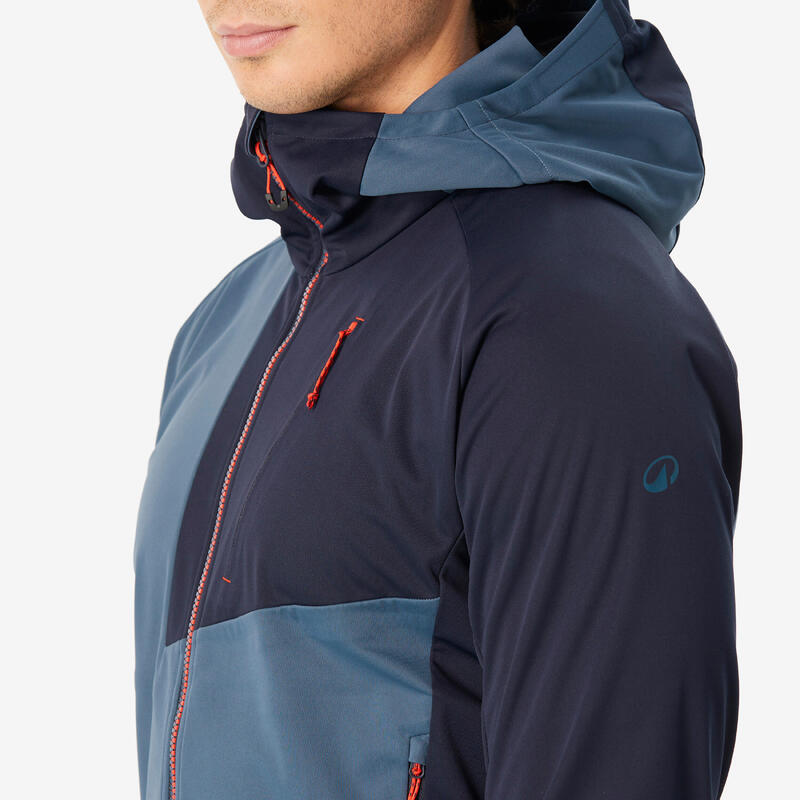 Erkek Tırmanış Softshell Mont - Mavi - Alpinism Light