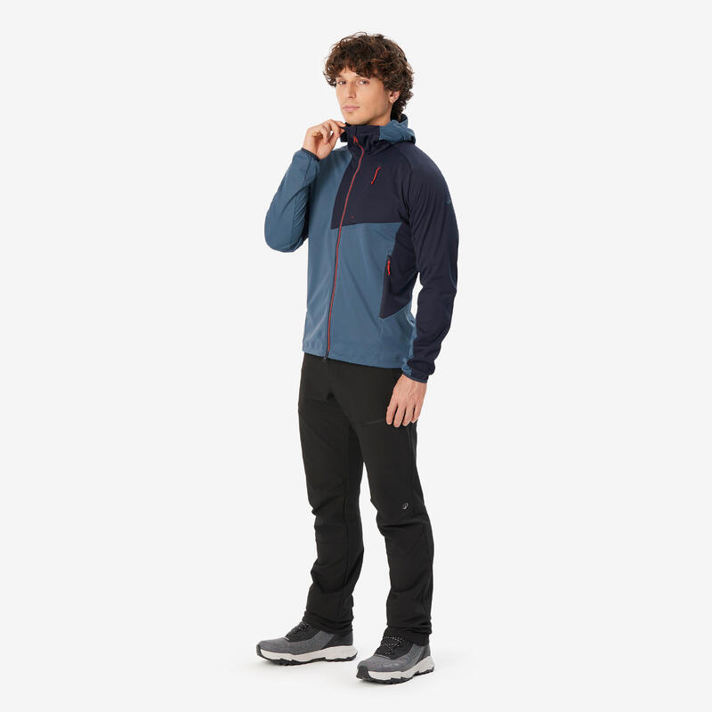 Jachetă Softshell Alpinism Light Albastru Bărbaţi