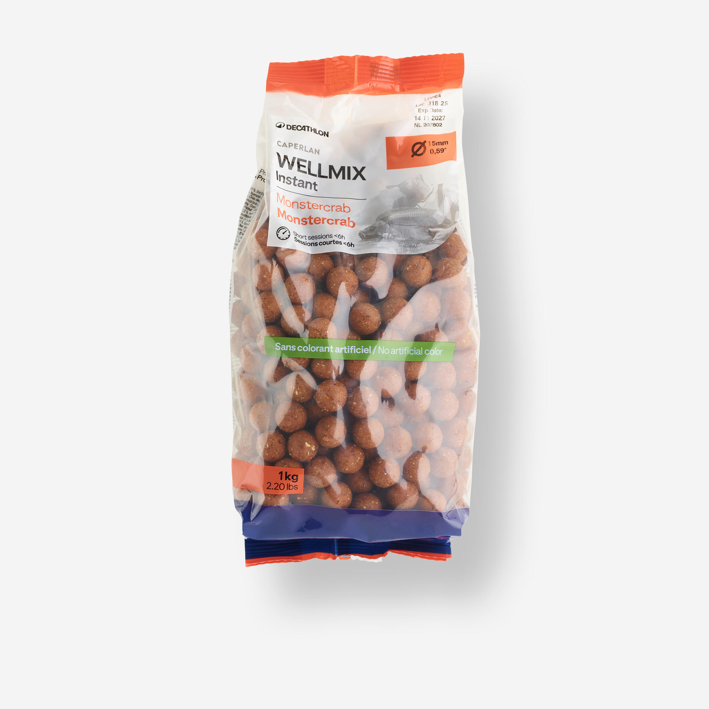 Bouillettes pêche de la carpe Wellmix Instant 15mm 1kg Monstercrab 3/10