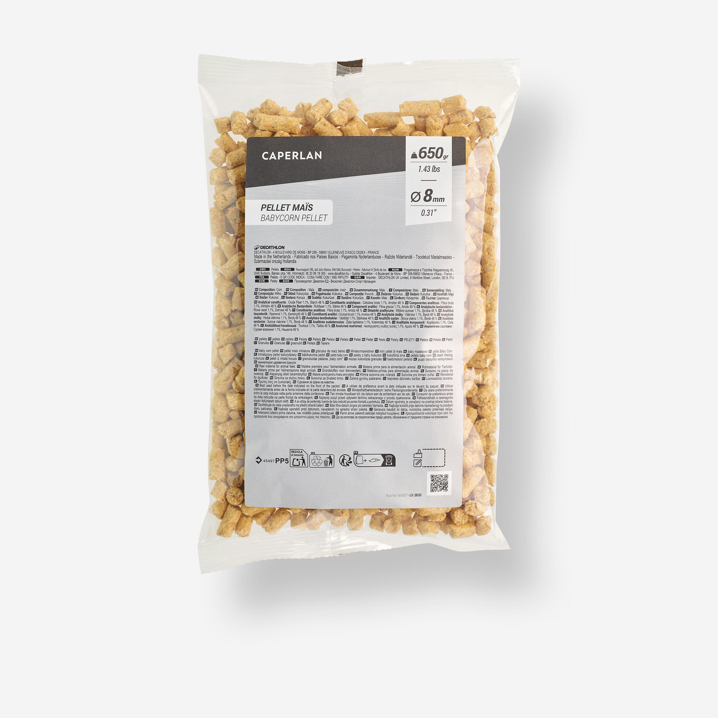 Pellet pêche au coup baby corn 8mm 650g 2/3