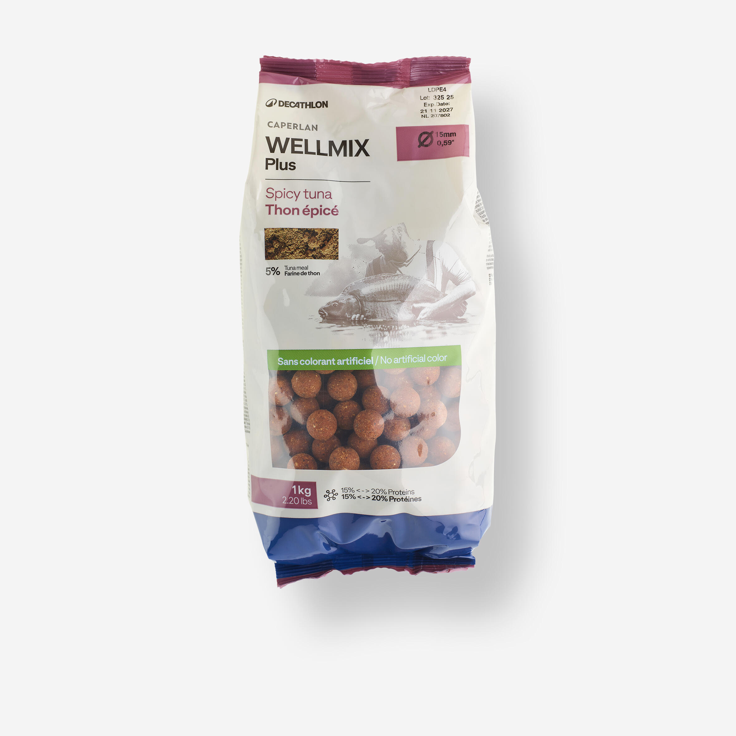Bouillettes pêche de la carpe Wellmix Plus 15mm 1kg Spicy Tuna 3/11