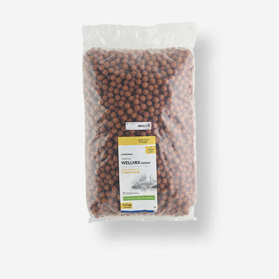 Bouillettes pêche de la carpe Wellmix Instant 15mm 9,5kg Strawbanana