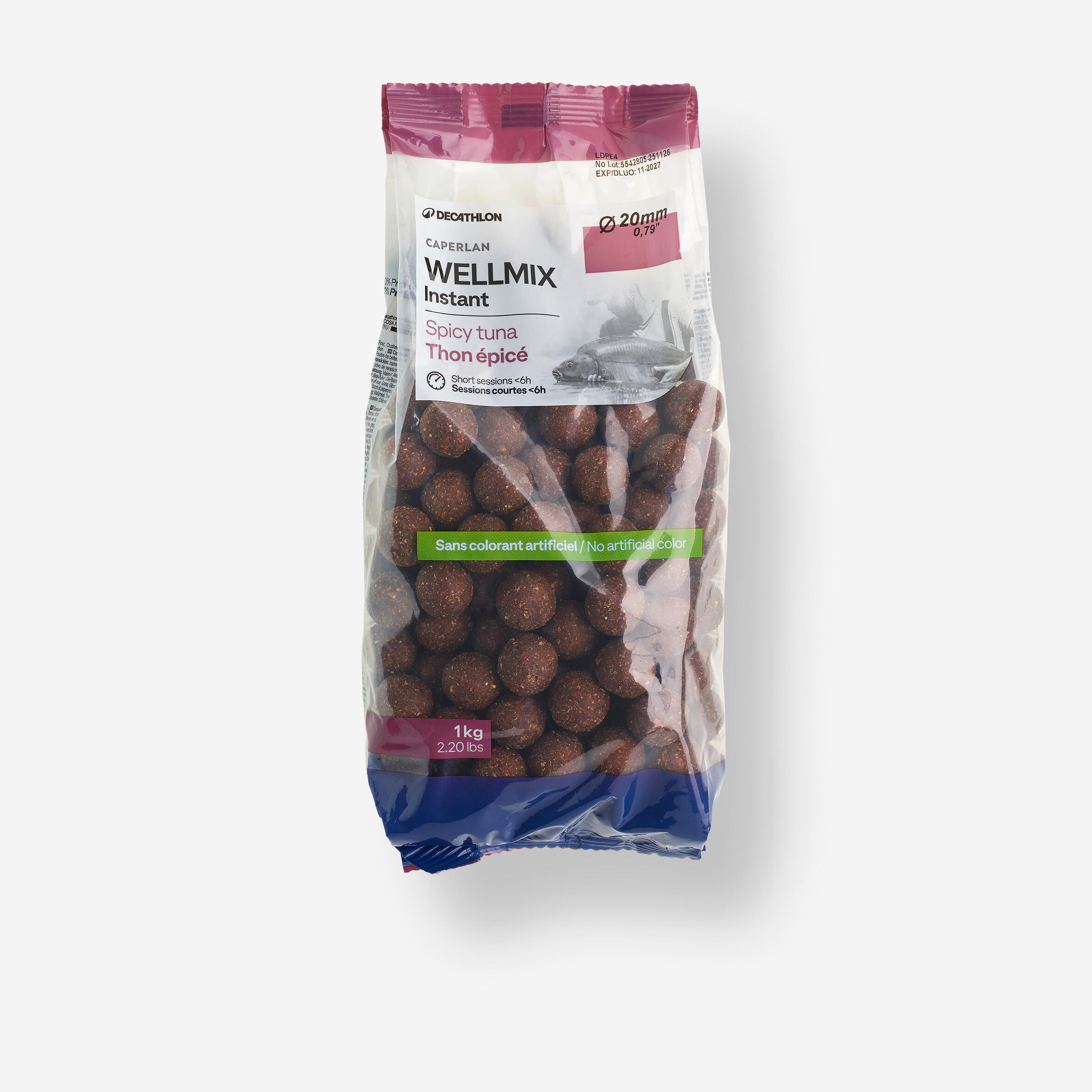 Bouillettes pêche de la carpe Wellmix Instant 20mm 1kg Spicy Tuna 3/11