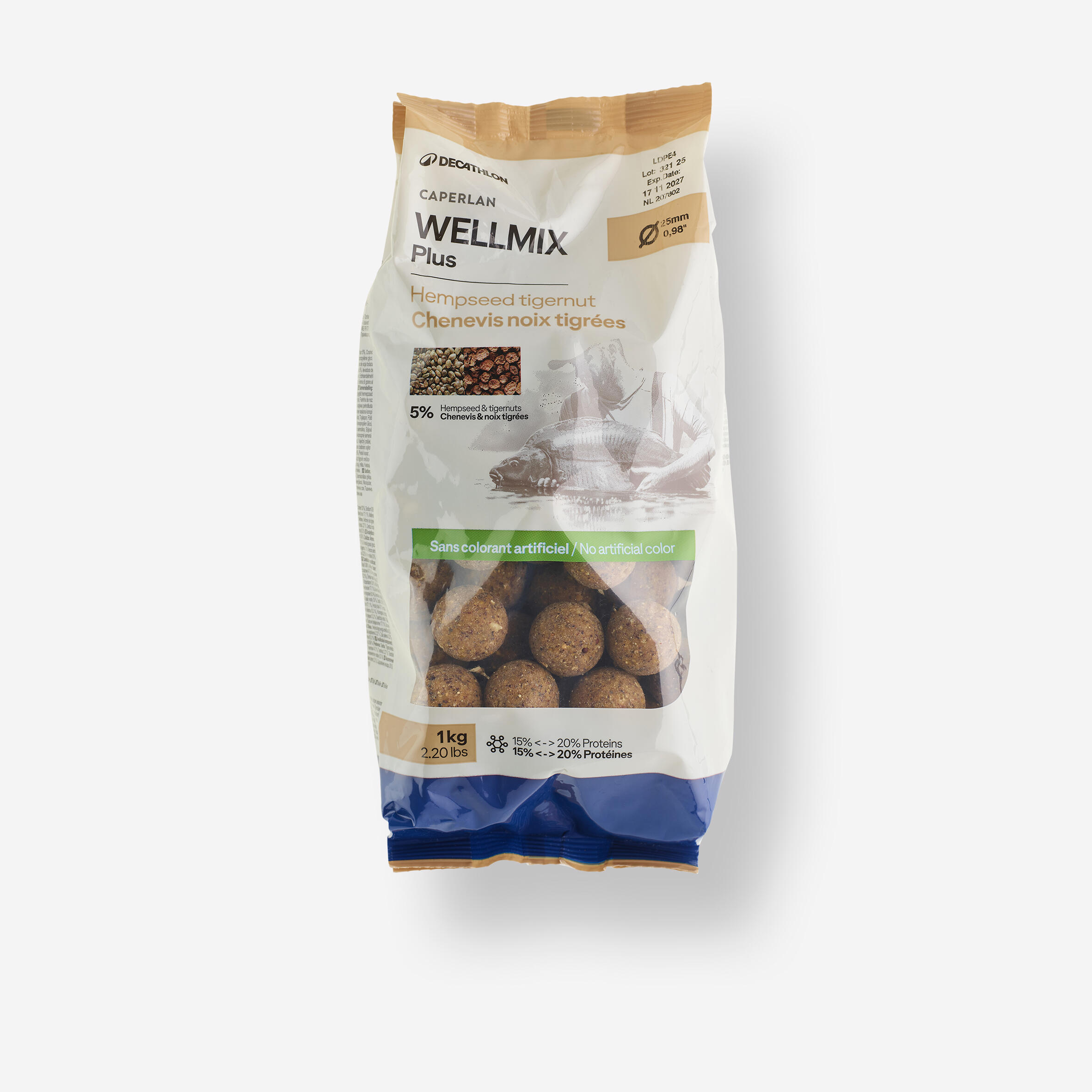 Boiles carp fishing WELLMIX PLUS 25mm 1kg canapa-tigernuts 3/11