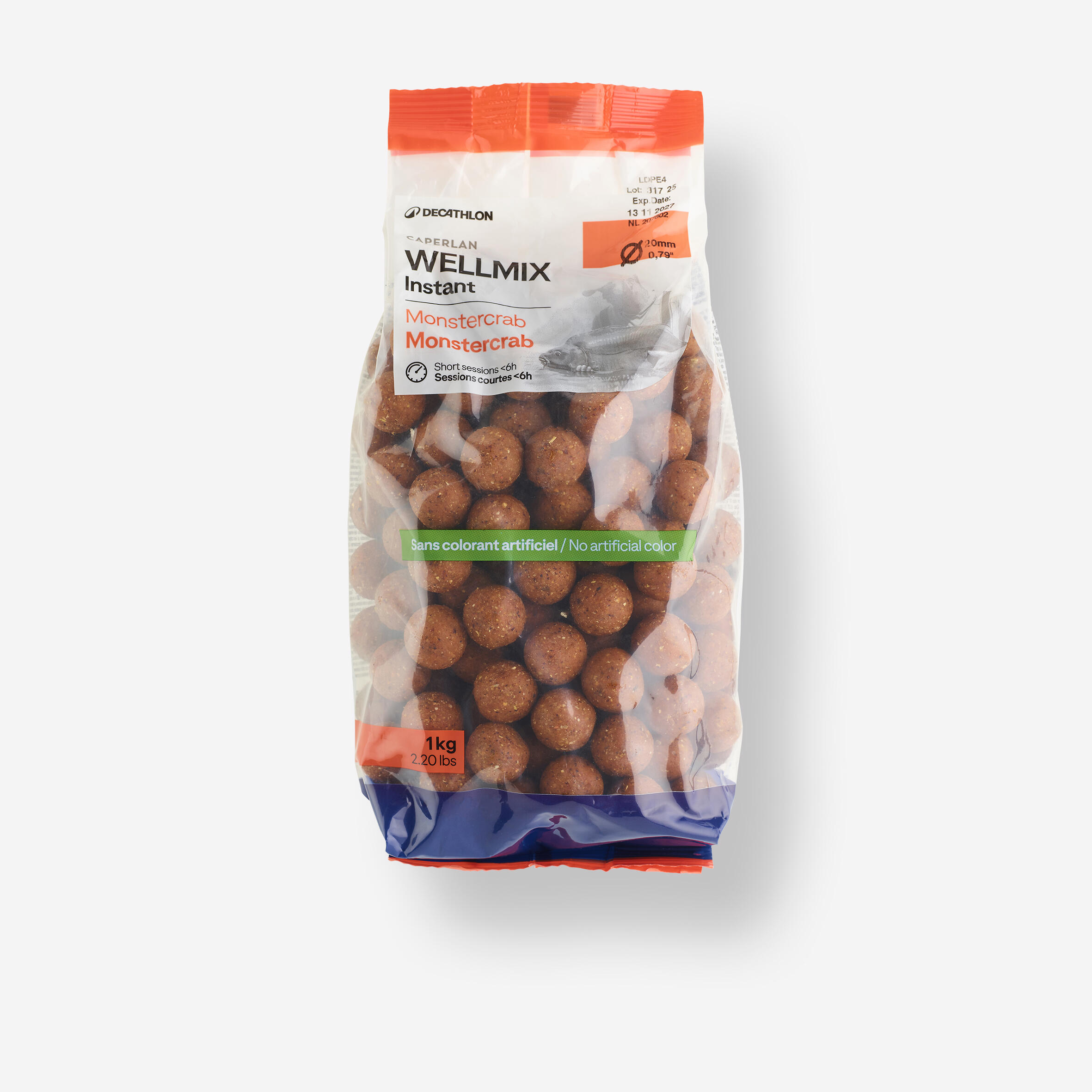Bouillettes pêche de la carpe Wellmix Instant 20mm 1kg Monstercrab 3/11