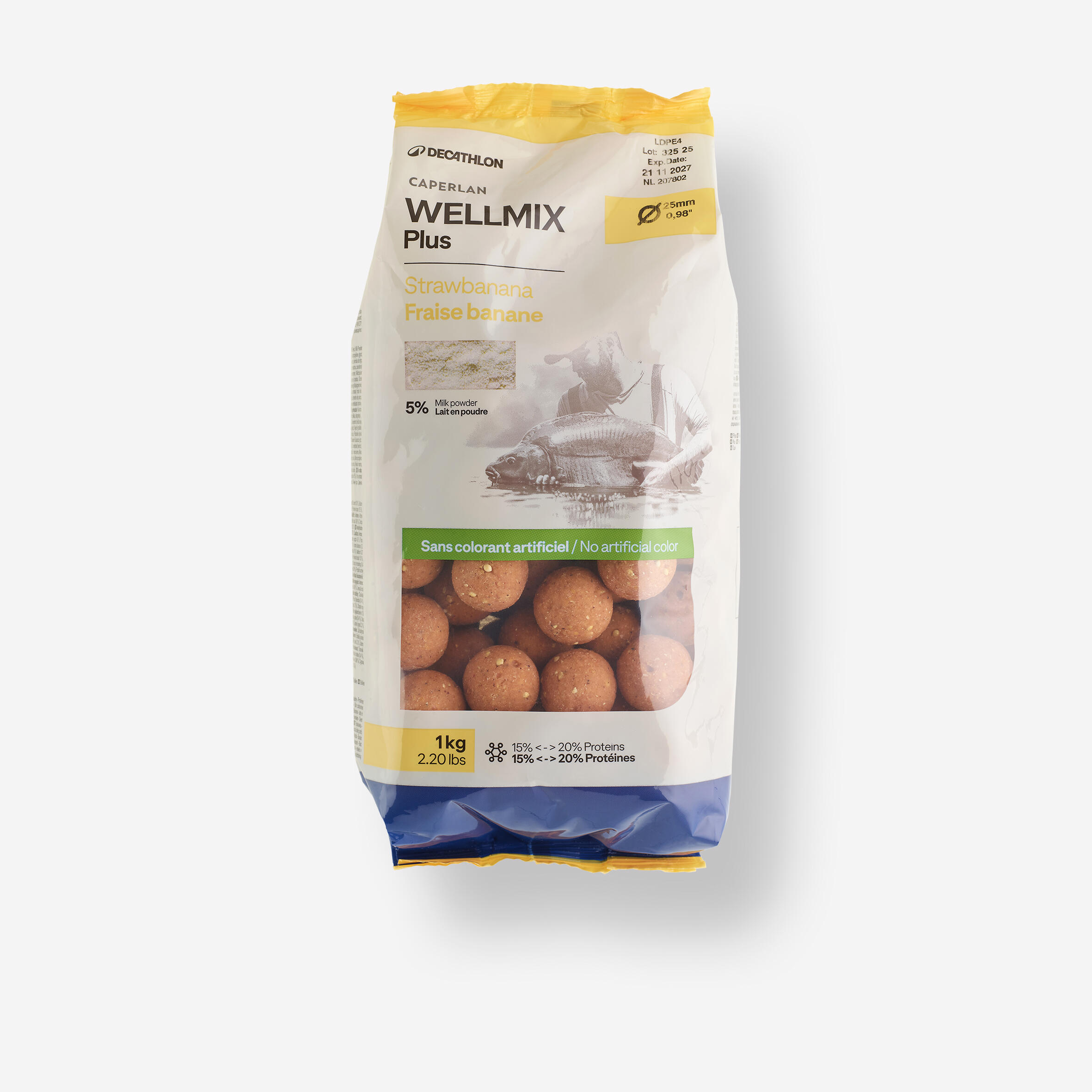 Boiles carp fishing WELLMIX PLUS 25mm 1kg strawbanana 3/11