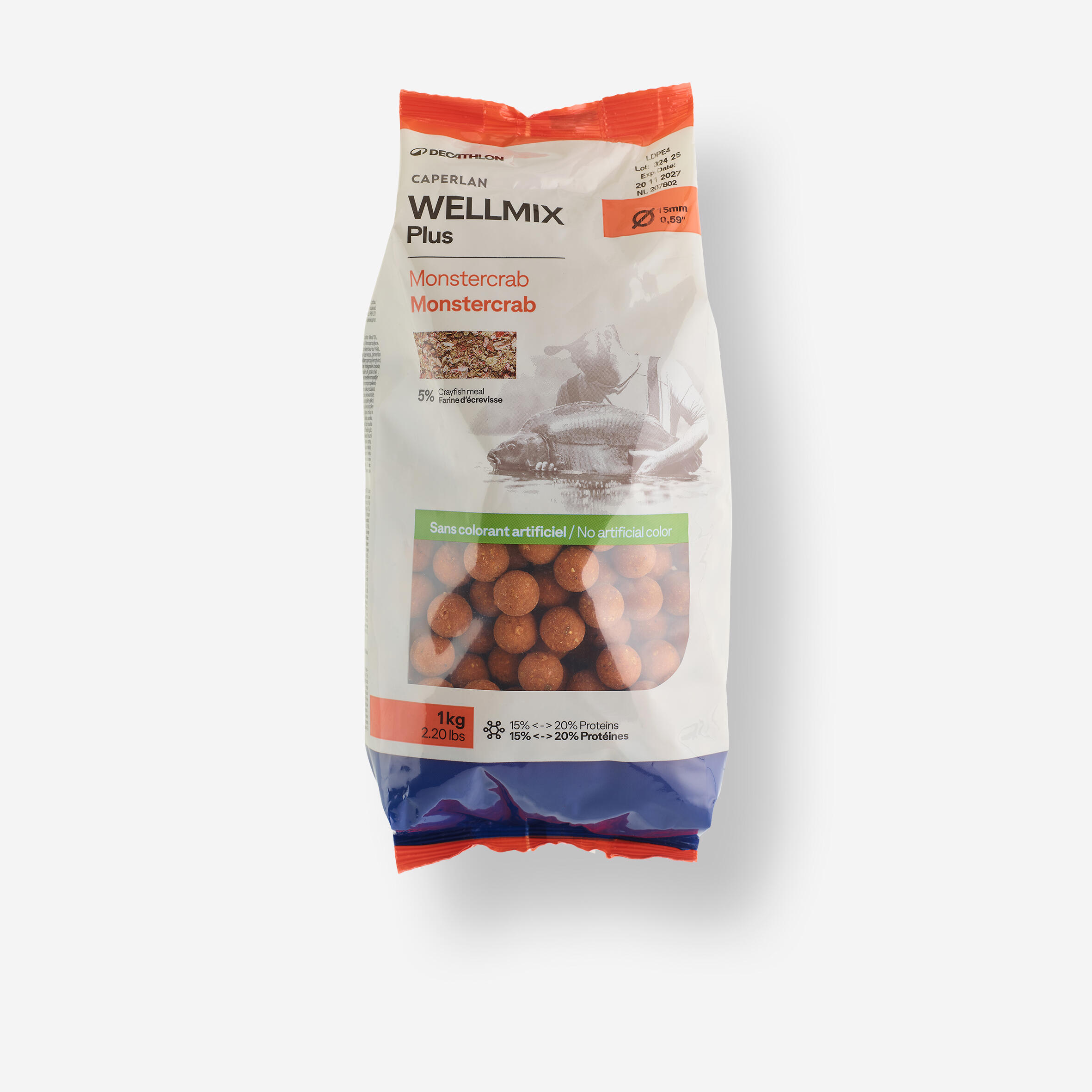 Boiles carp fishing WELLMIX PLUS 15 mm 1 kg monstercrab 3/11