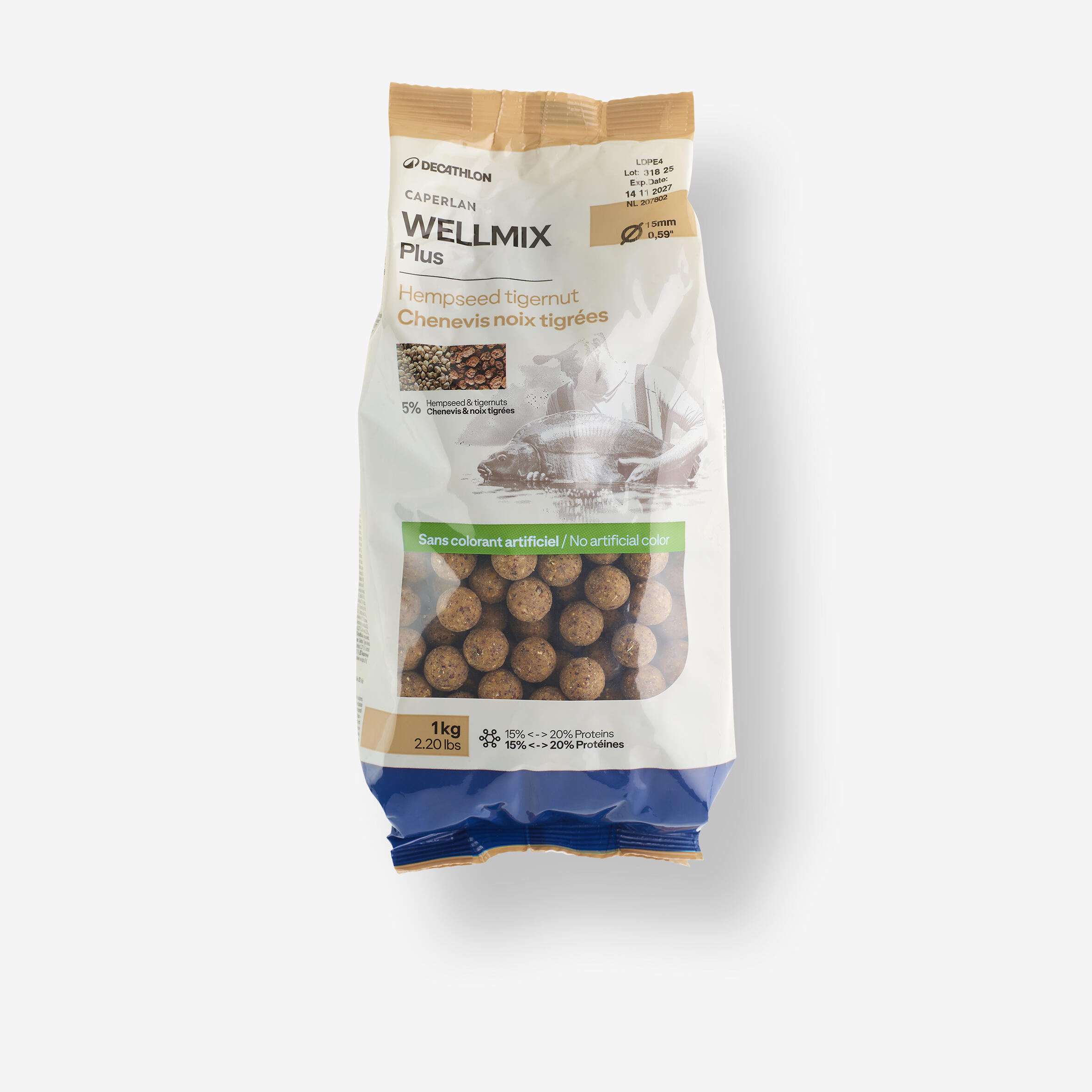 Boilies Wellmix Plus Hanfsamen - Tigernuss 15 mm 1 kg  3/11