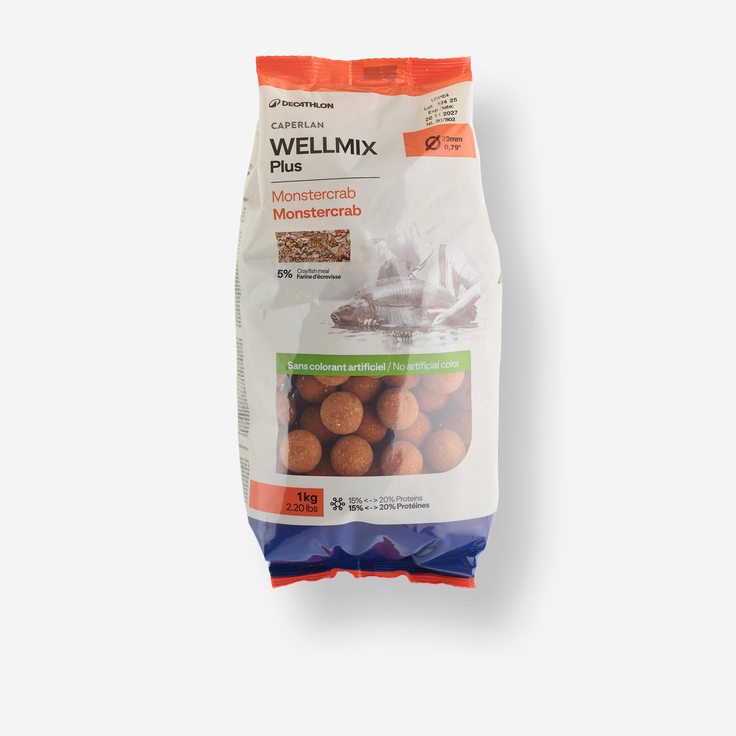 Bouillettes pêche de la carpe Wellmix Plus 20mm 1kg Monstercrab 3/11