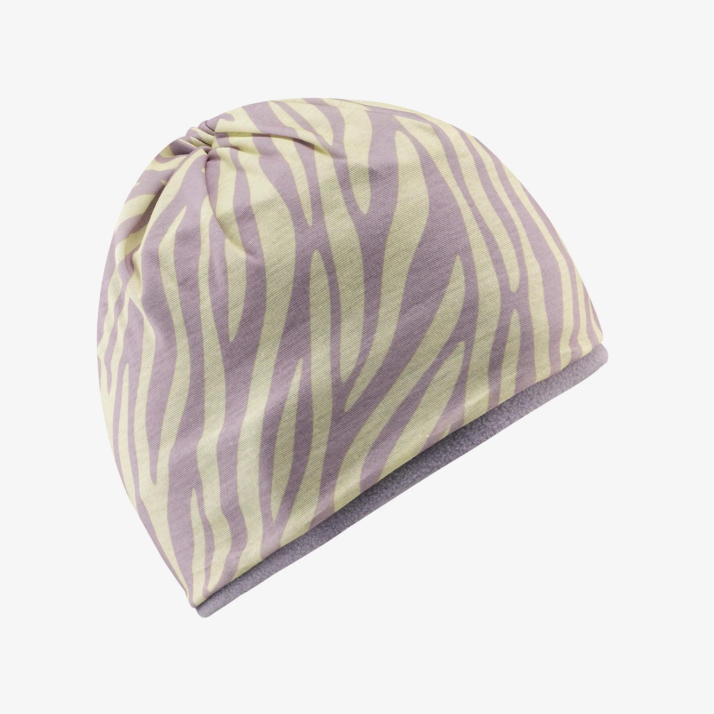 Nekwarmer voor skiën volwassenen Hug 500 zebrastrepen lila en geel 8/8