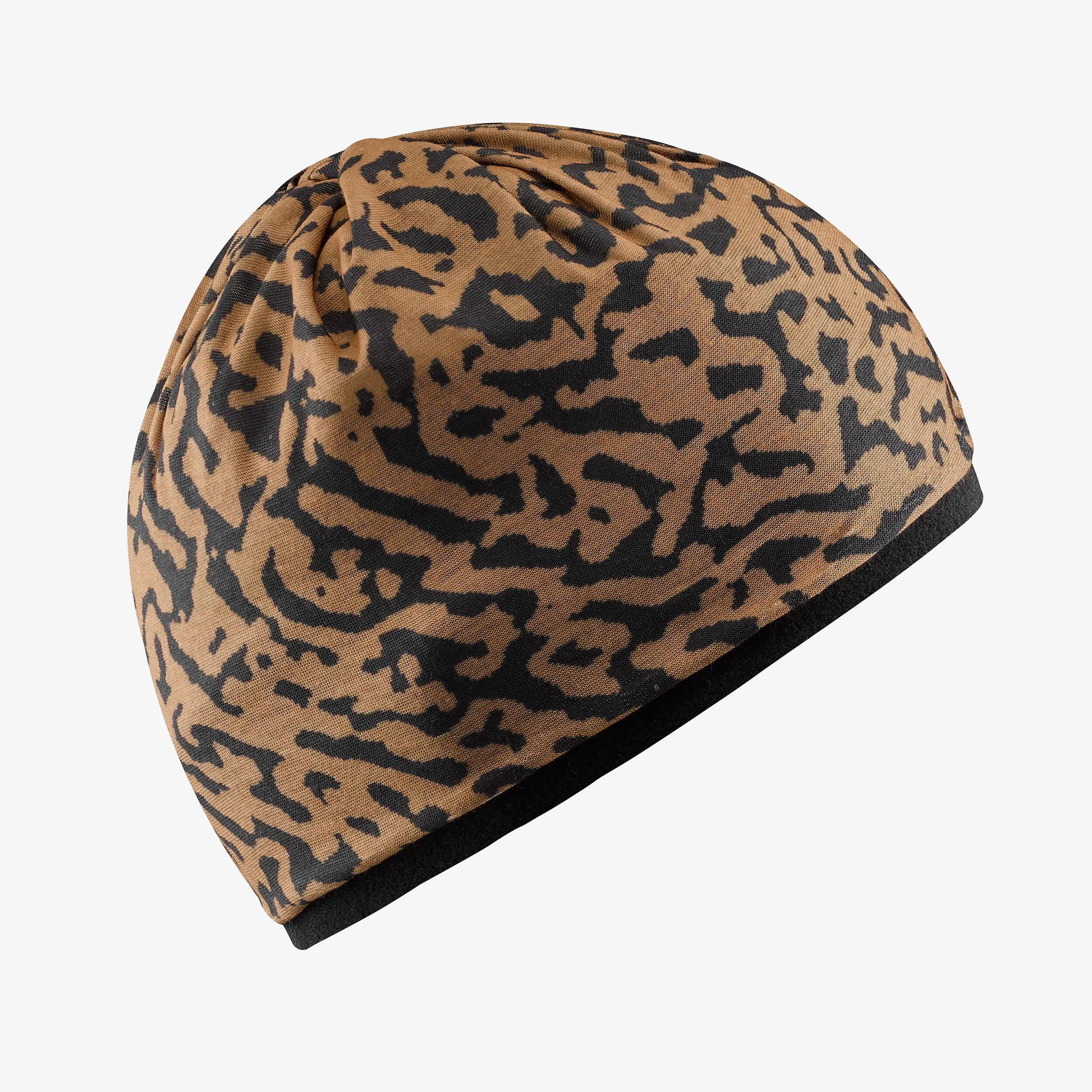 Lyžiarsky nákrčník Hug 500 leopardí vzor čierny 8/8