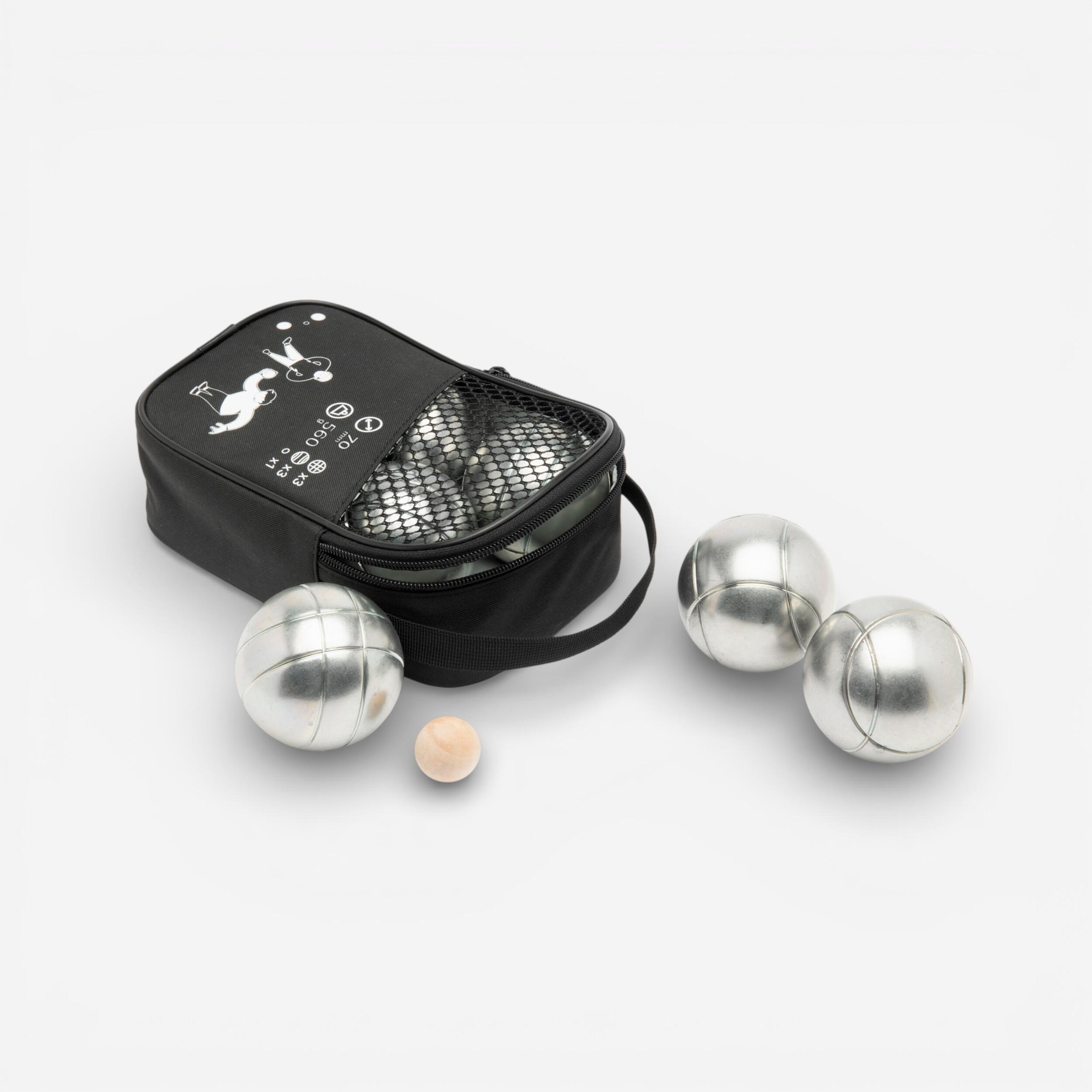 Ensemble de 6 boules de pétanque de loisir, 100 2/6