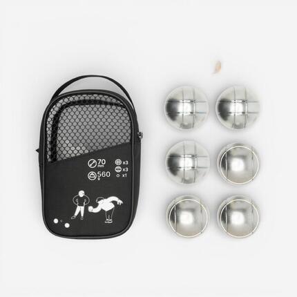 Set mit 6 Petanque-Kugeln für Freizeitspiele 100