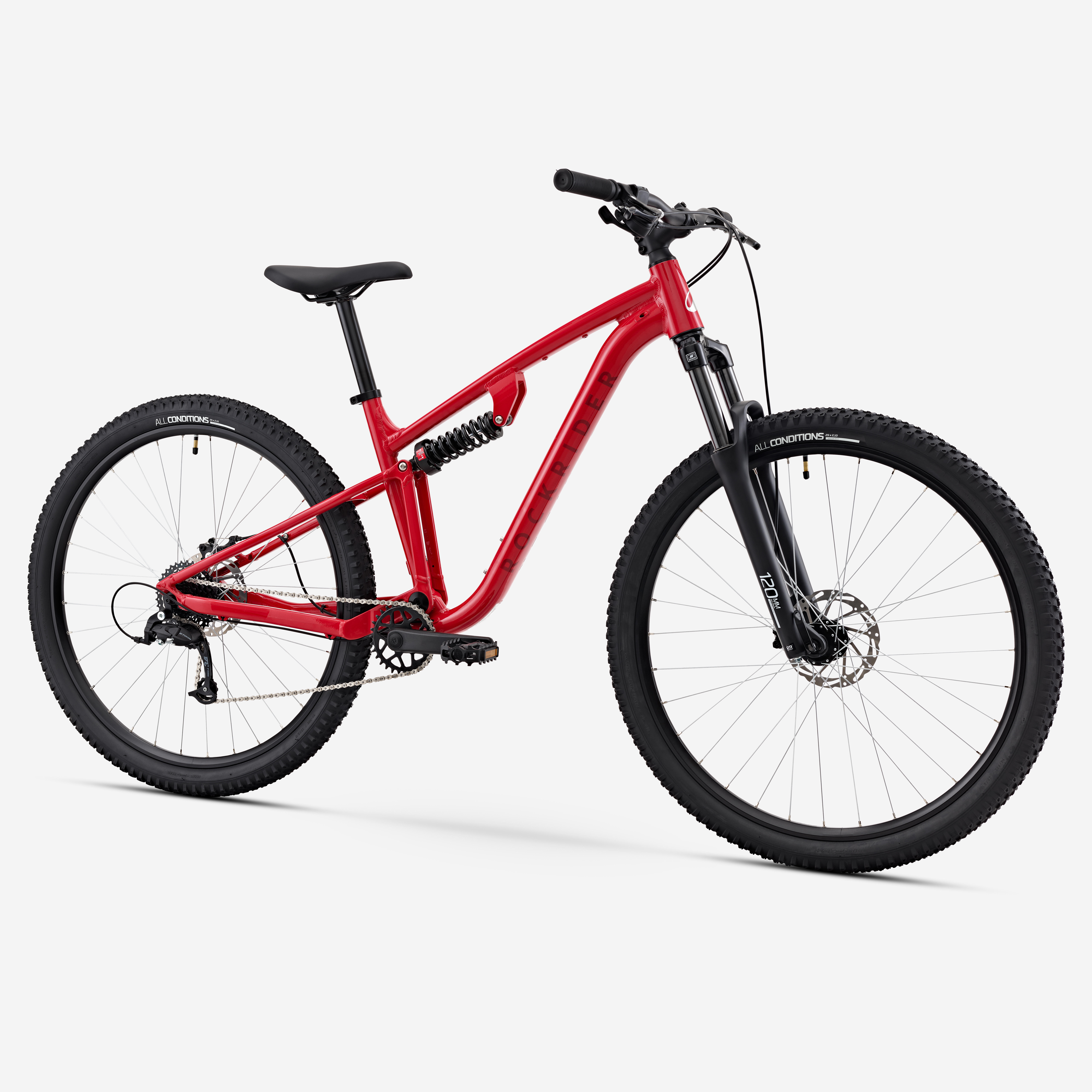 ROCKRIDER Horský bicykel EXPL 100 S 29" hliníkový rám červený M (165-174 cm) · záber 3