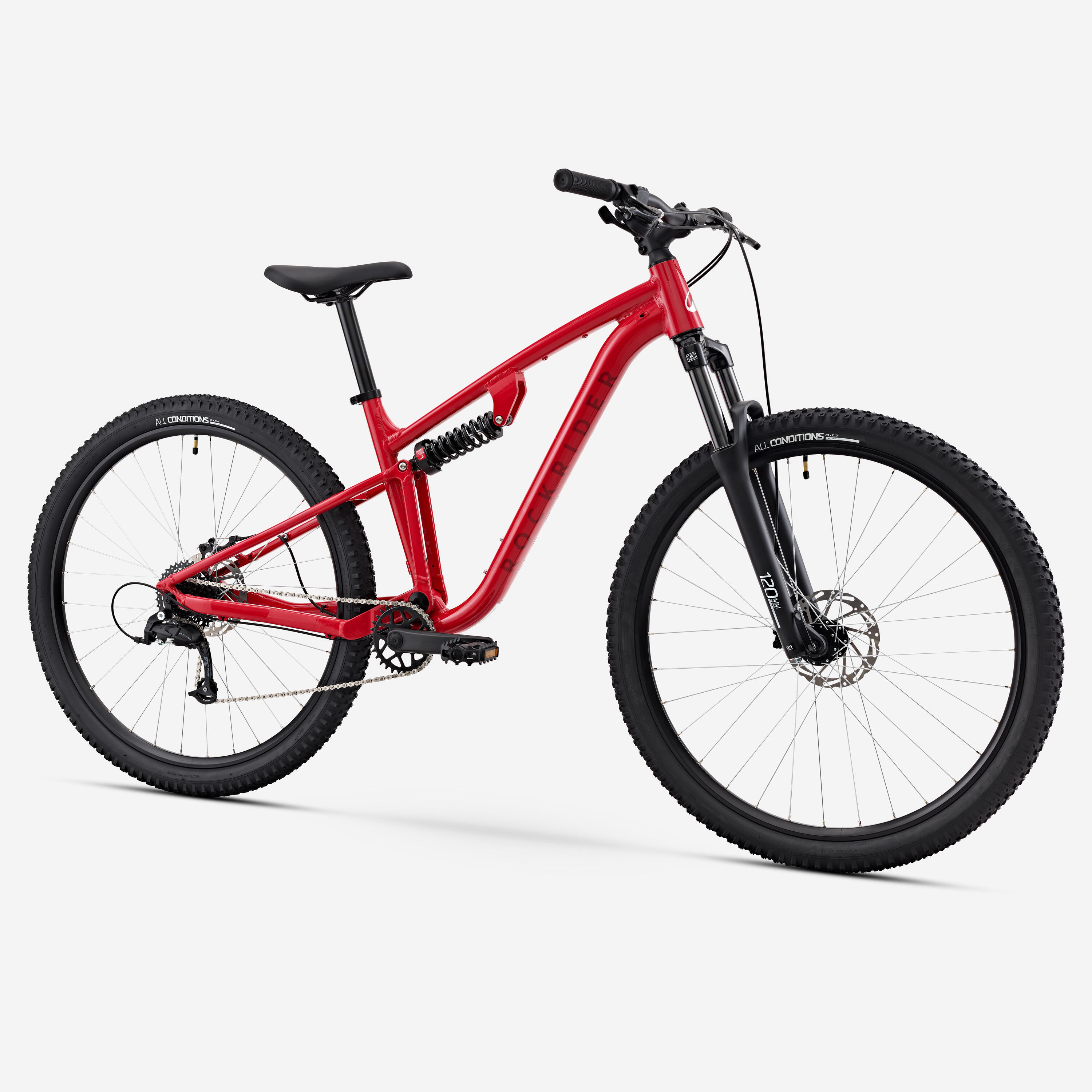 Vélo VTT randonnée tout suspendu 29" cadre aluminium, EXPL 100 S rouge 2/7