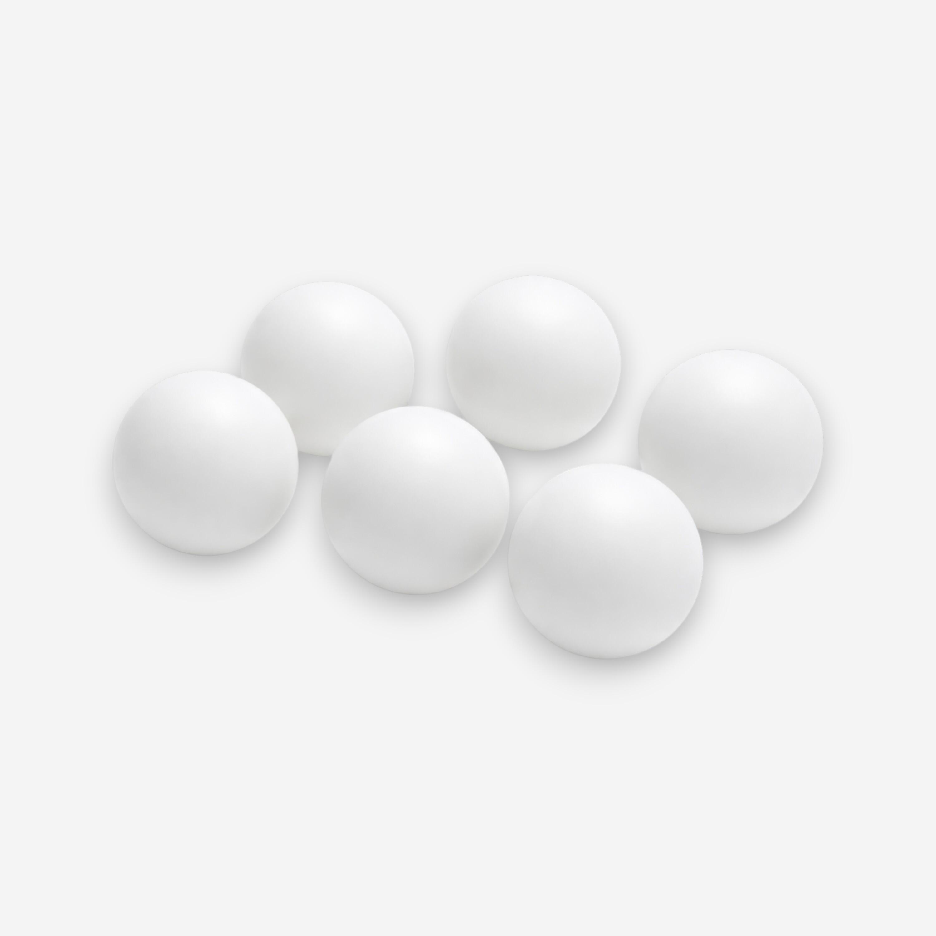 Balles de BABYFOOT, lot de 6 balles plastique René Pierre Blanche