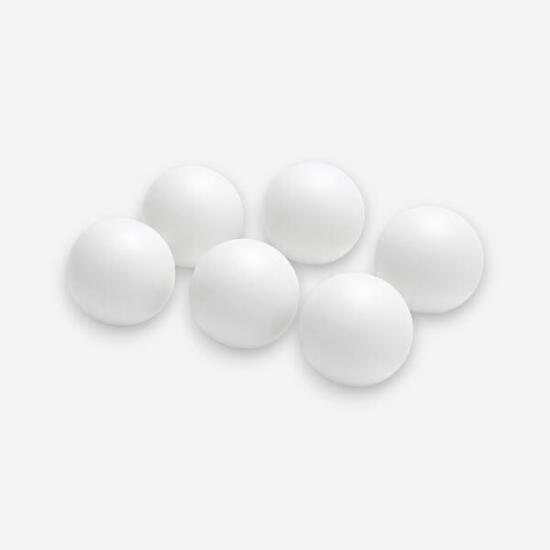 Balles de BABYFOOT, lot de 6 balles plastique René Pierre Blanche