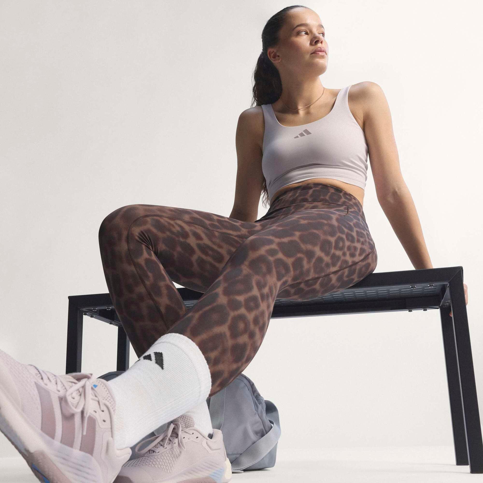 Leggings Damen - braun Leopard 3/12