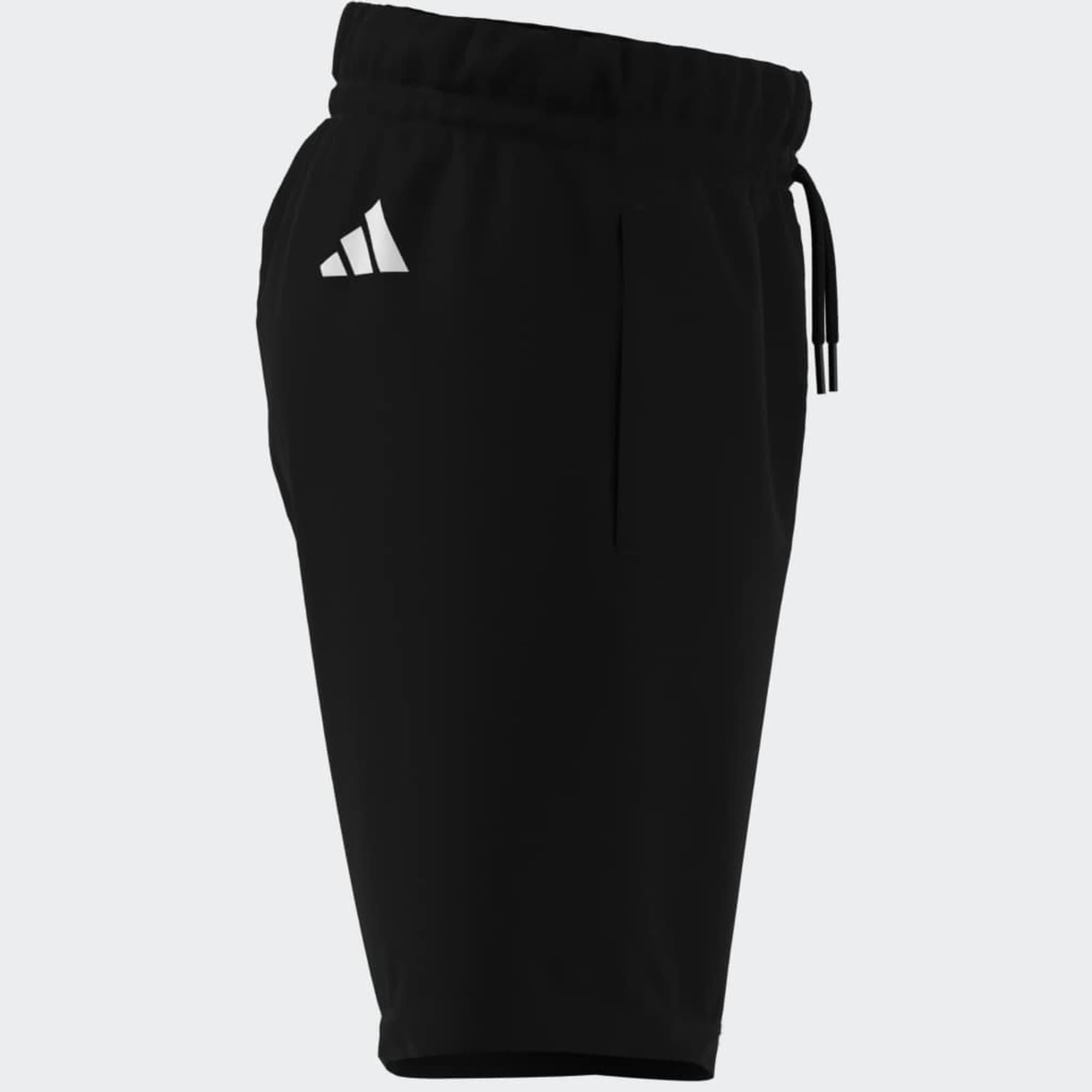 Pantaloncini ADIDAS bambino ginnastica regular fit cotone neri 2/9
