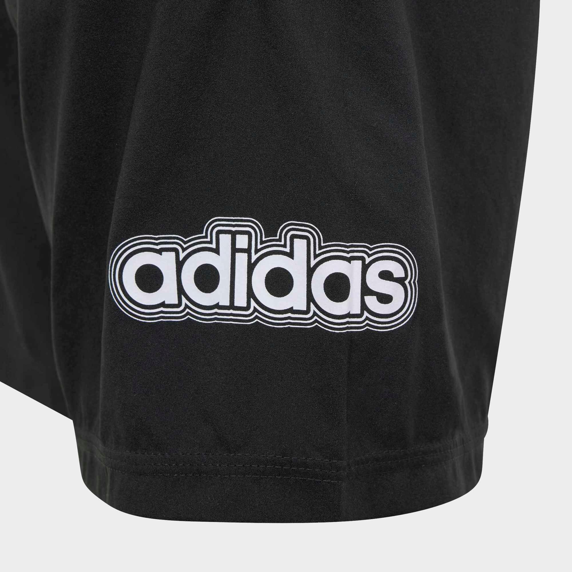 Pantaloncini ADIDAS bambino ginnastica regular fit cotone neri 4/9