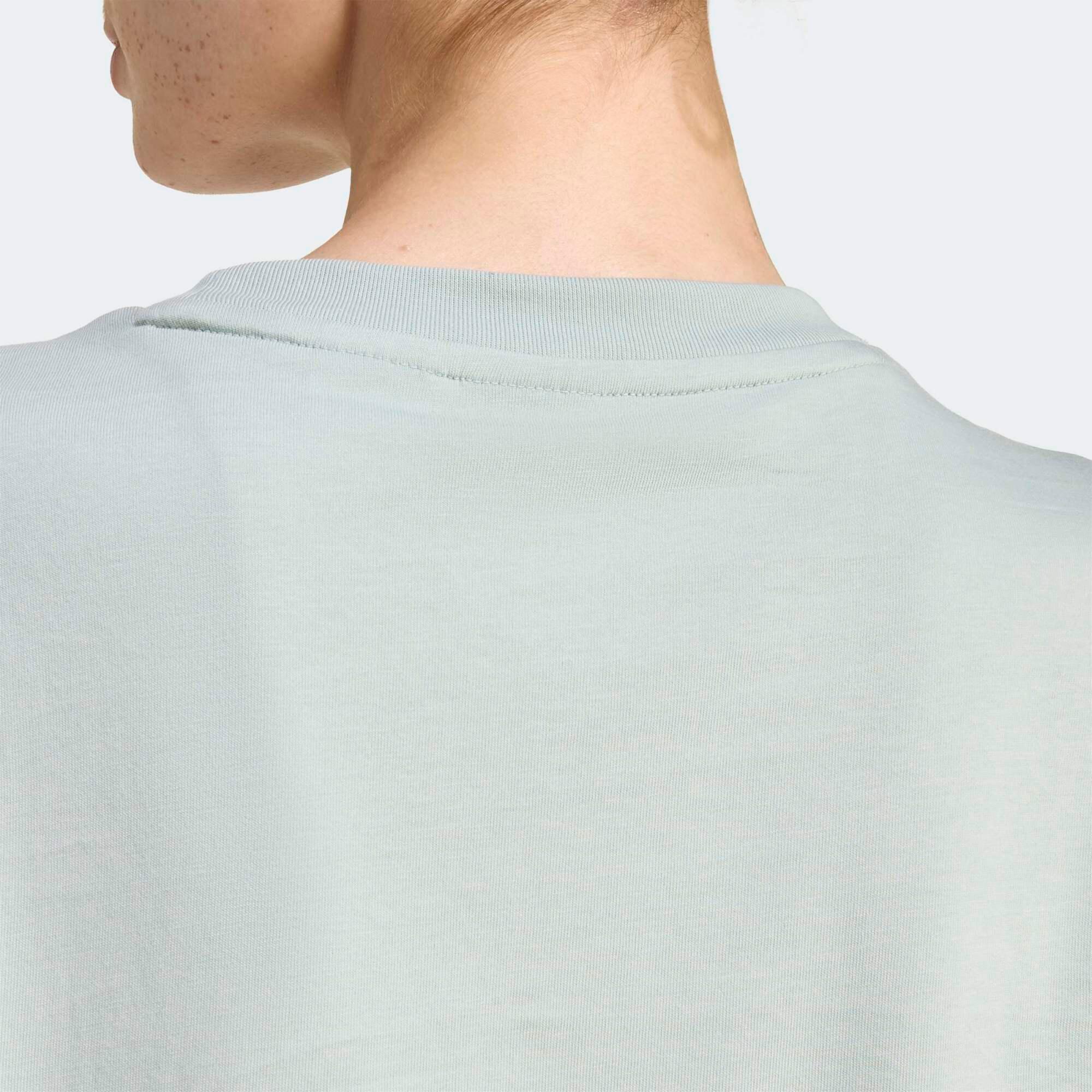 T-shirt de fitness en coton femme, vert sauge 5/5