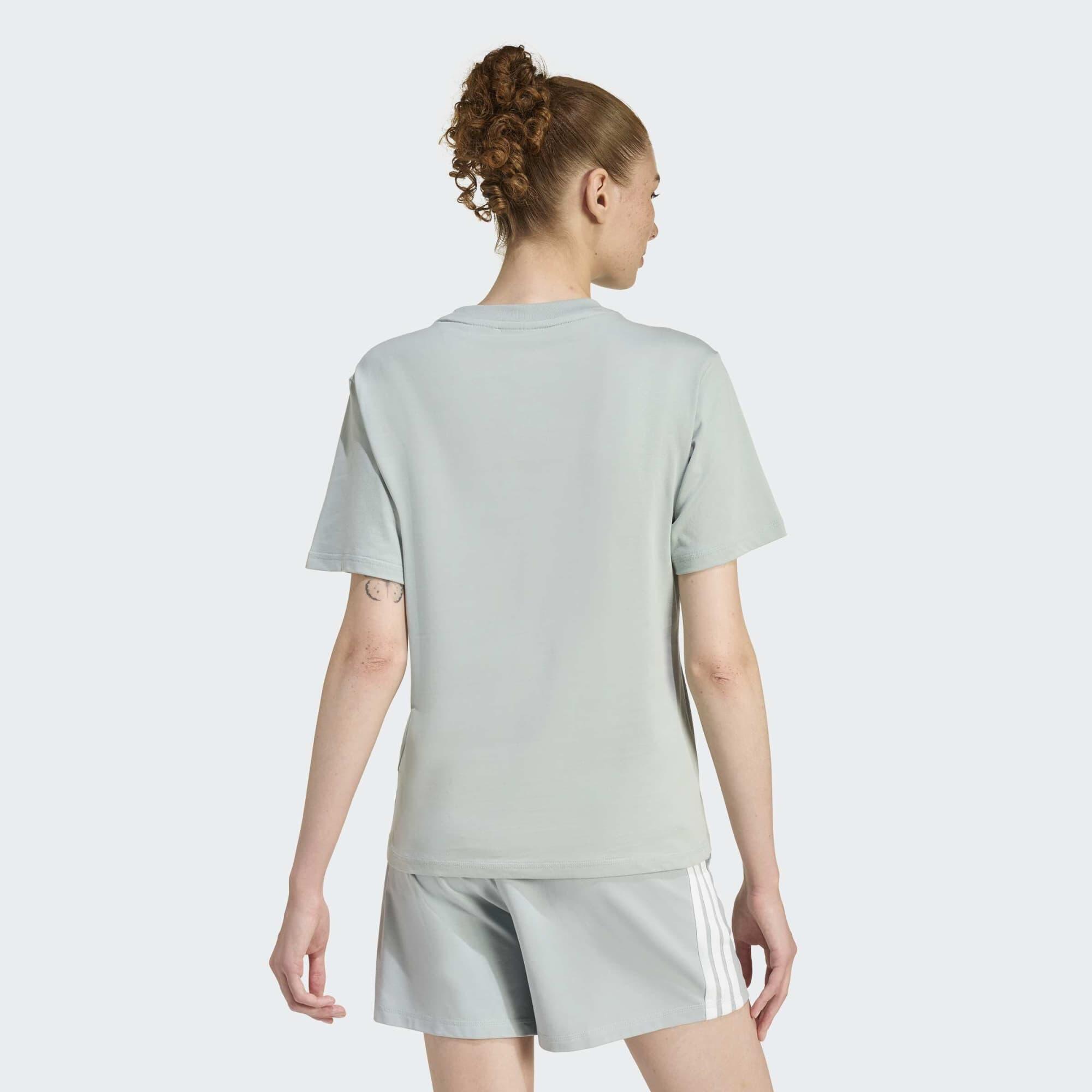 T-shirt de fitness en coton femme, vert sauge 2/5