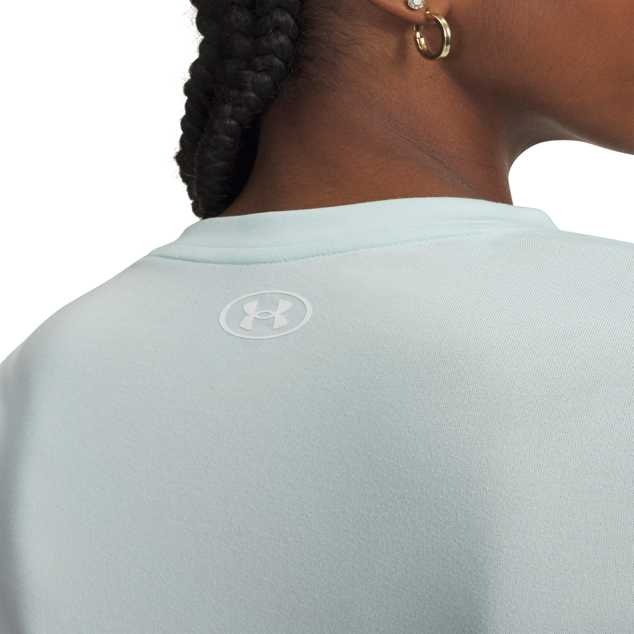 T-shirt de fitness à manches courtes femme, bleu clair 2/3