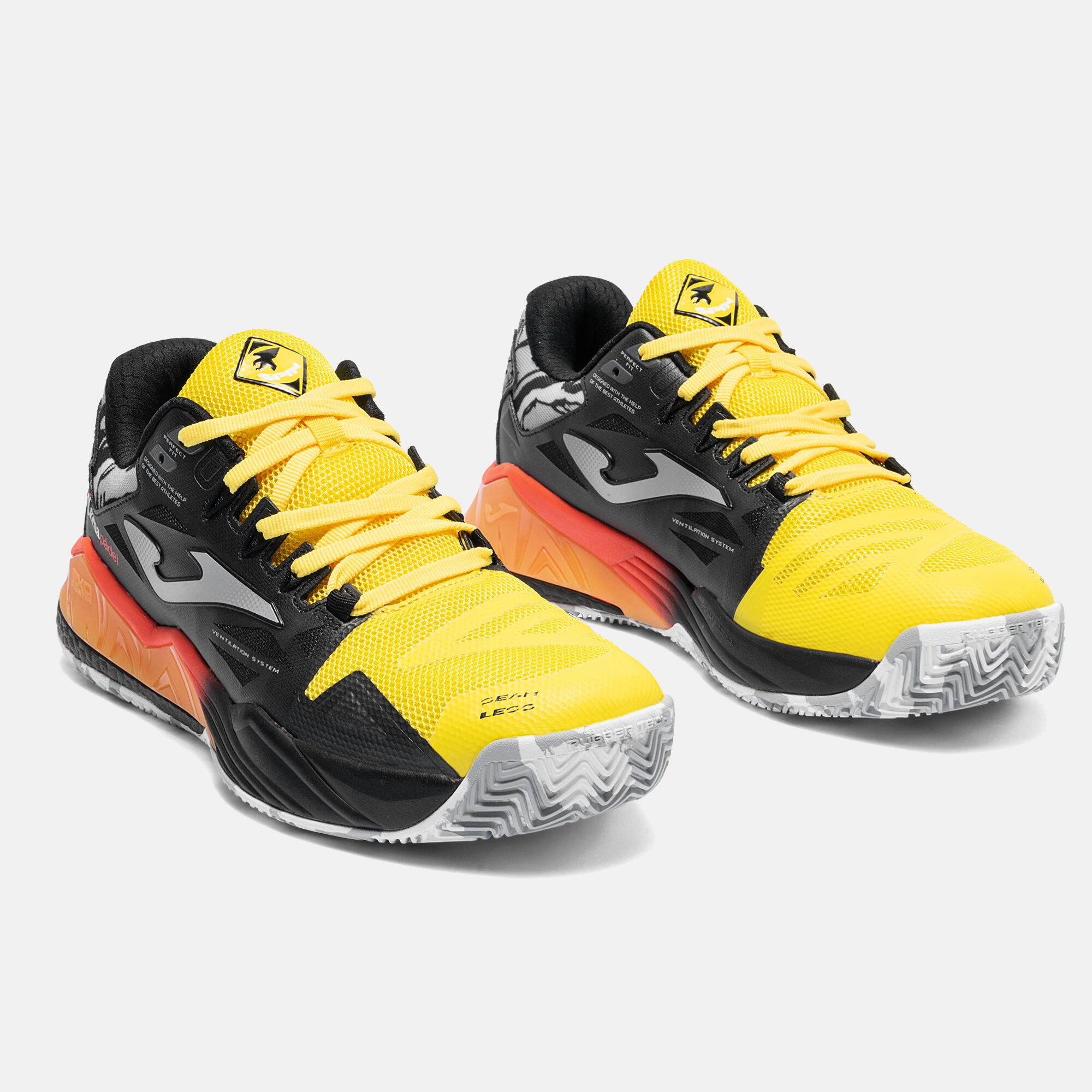 Scarpe padel uomo Joma SPIN giallo-nera 2/5