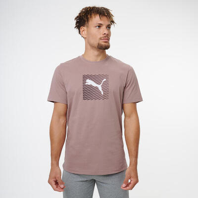 T-shirt heren katoen bruin