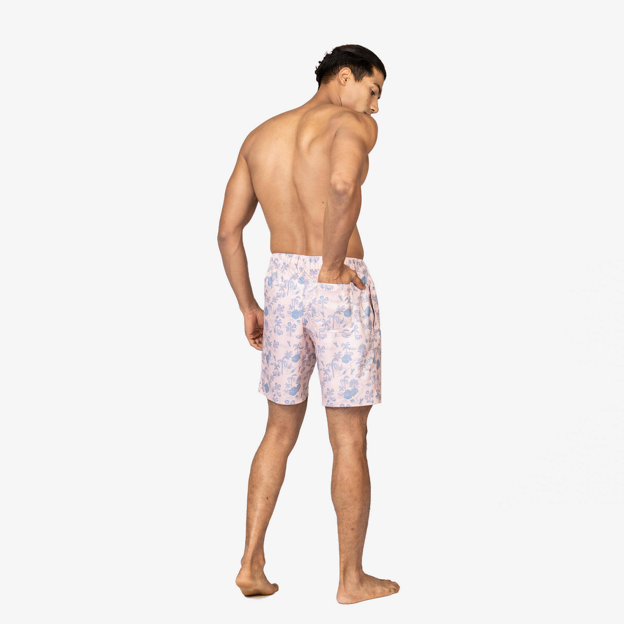 Men’s Swim Shorts mid-length swim shorts 18”, -  3