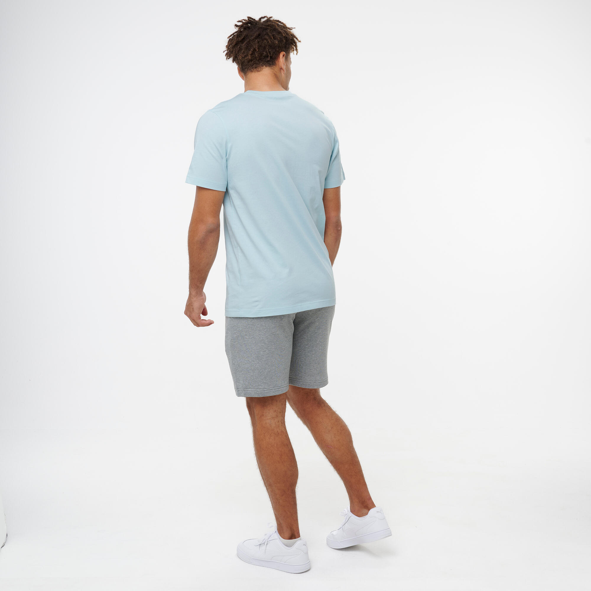 T-shirt en coton à manches courtes homme, bleu clair 3/6