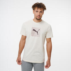 T-shirt en coton à manches courtes homme, blanc