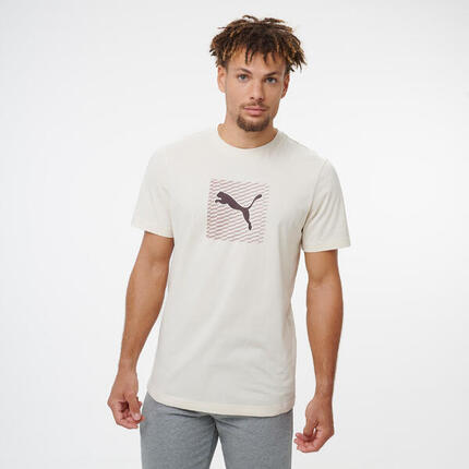 T-shirt en coton à manches courtes homme, blanc