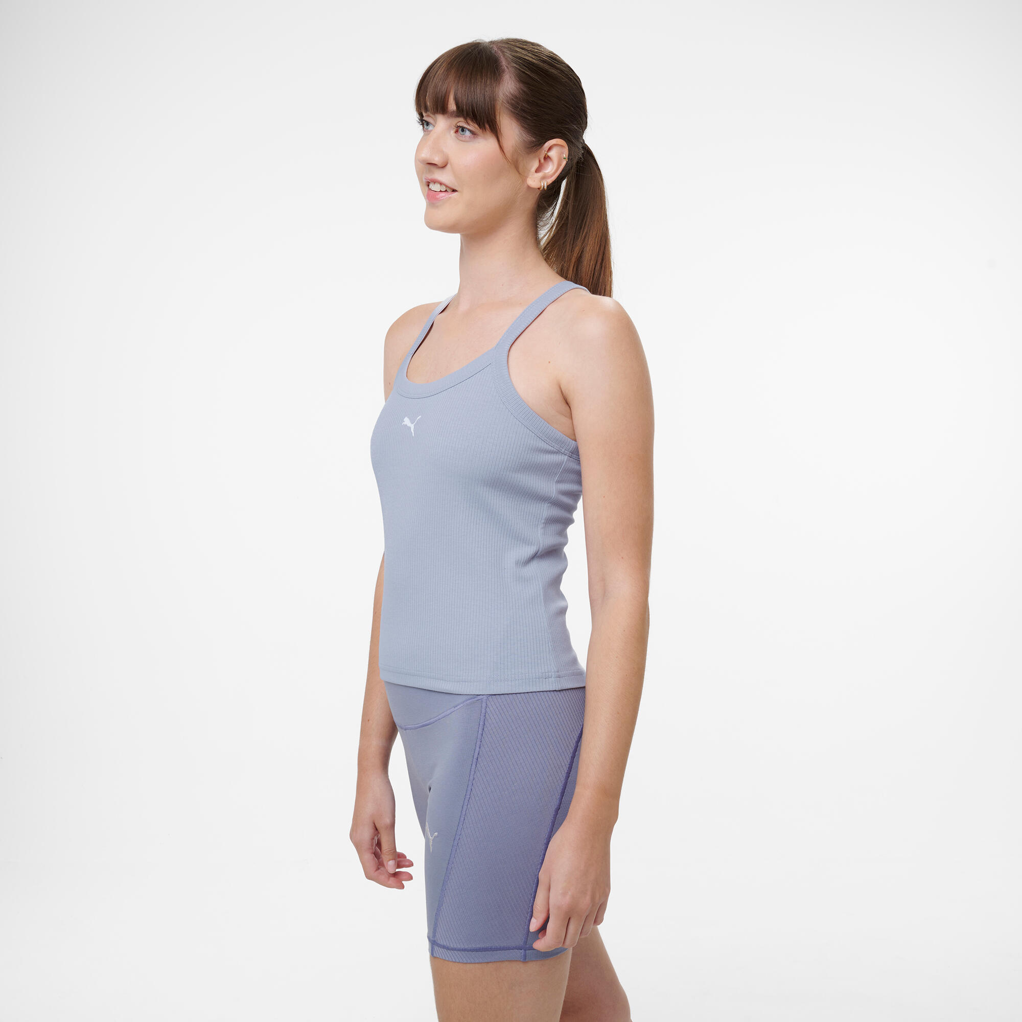 Canotta Puma donna palestra a costine lilla 6/7