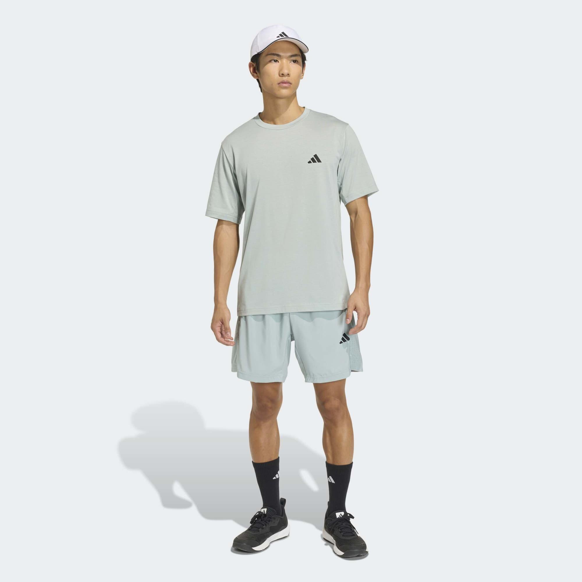 Fitness Shorts Herren, grün 5/6
