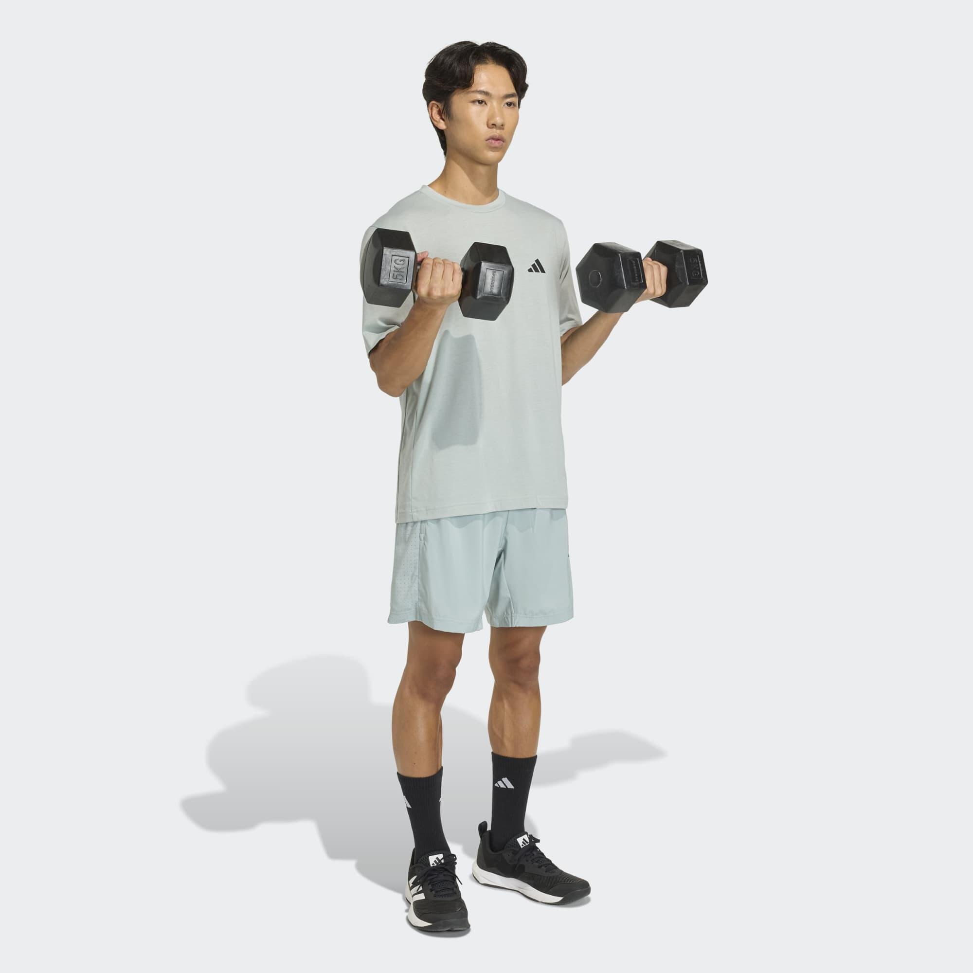 Fitness Shorts Herren, grün 3/6